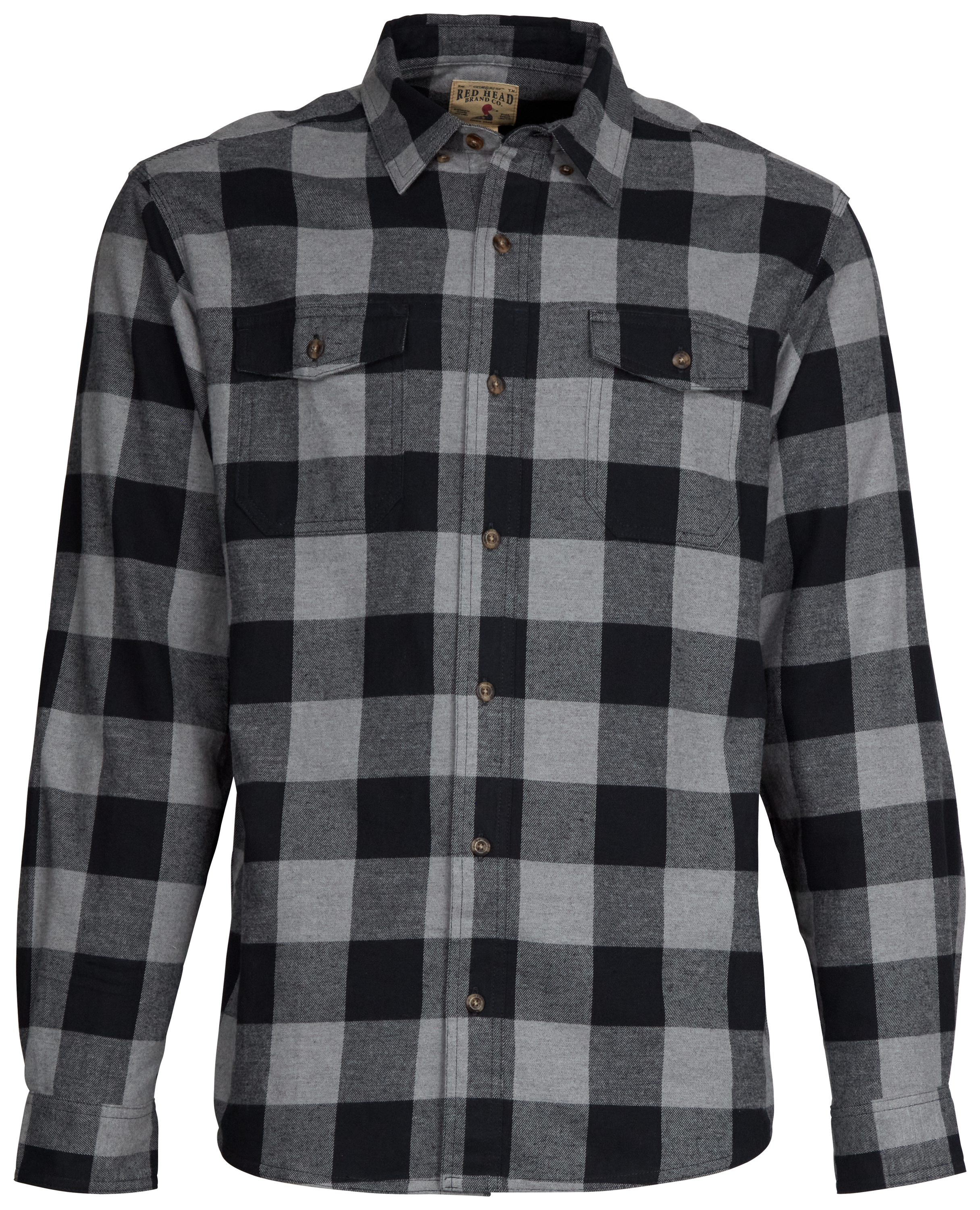 RedHead Buffalo Creek Flannel Long-Sleeve Shirt for Men - Black/Gray - M