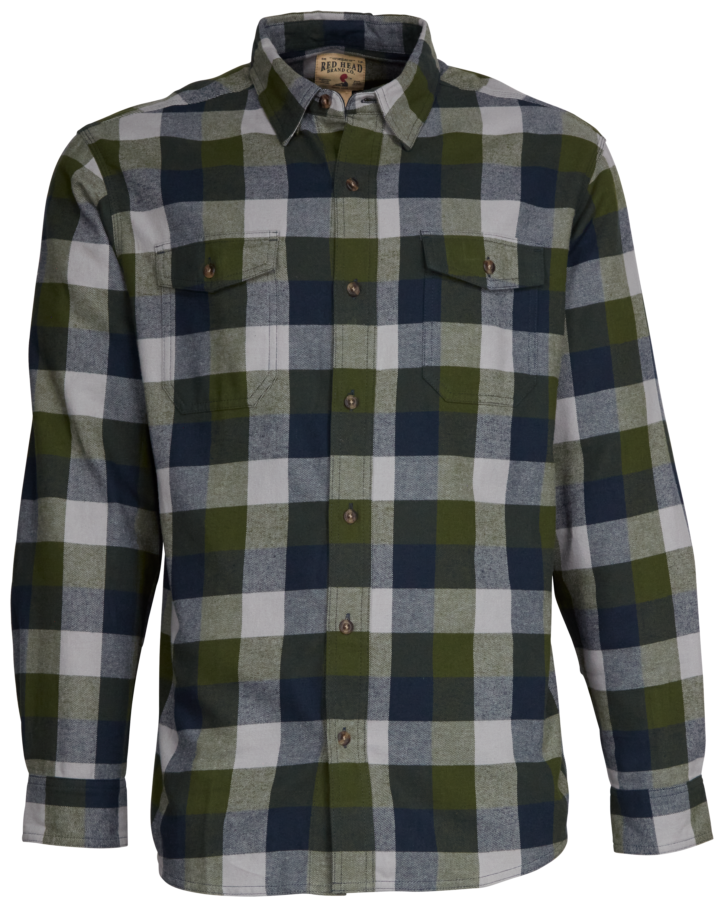 RedHead Buffalo Creek Flannel Long-Sleeve Shirt for Men - Pine/Navy - S