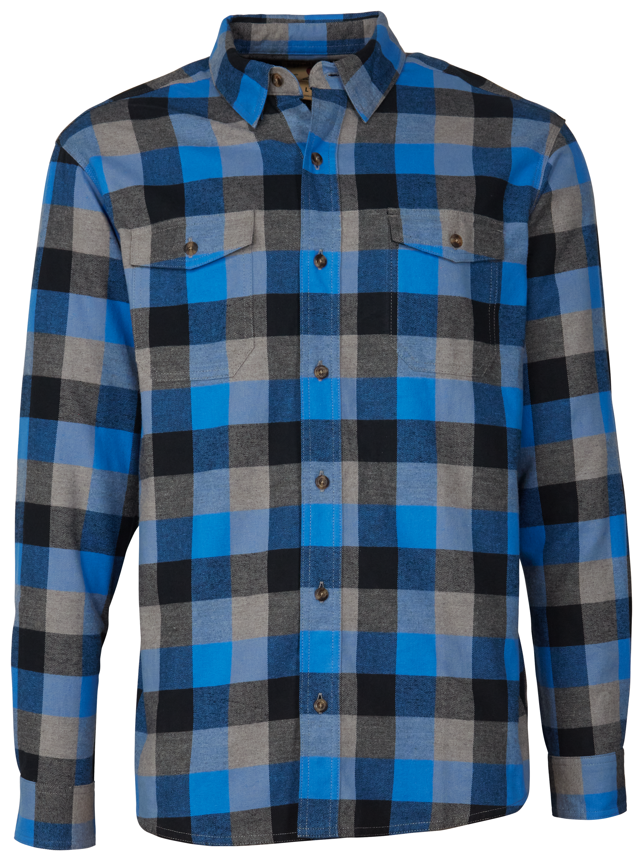 RedHead Buffalo Creek Flannel Long-Sleeve Shirt for Men - Royal/Gray - M