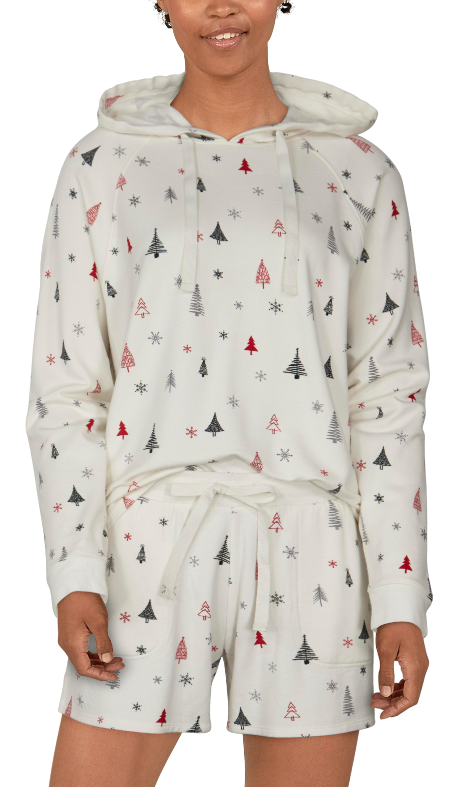 Natural Reflections Tree Print Hoodie for Ladies