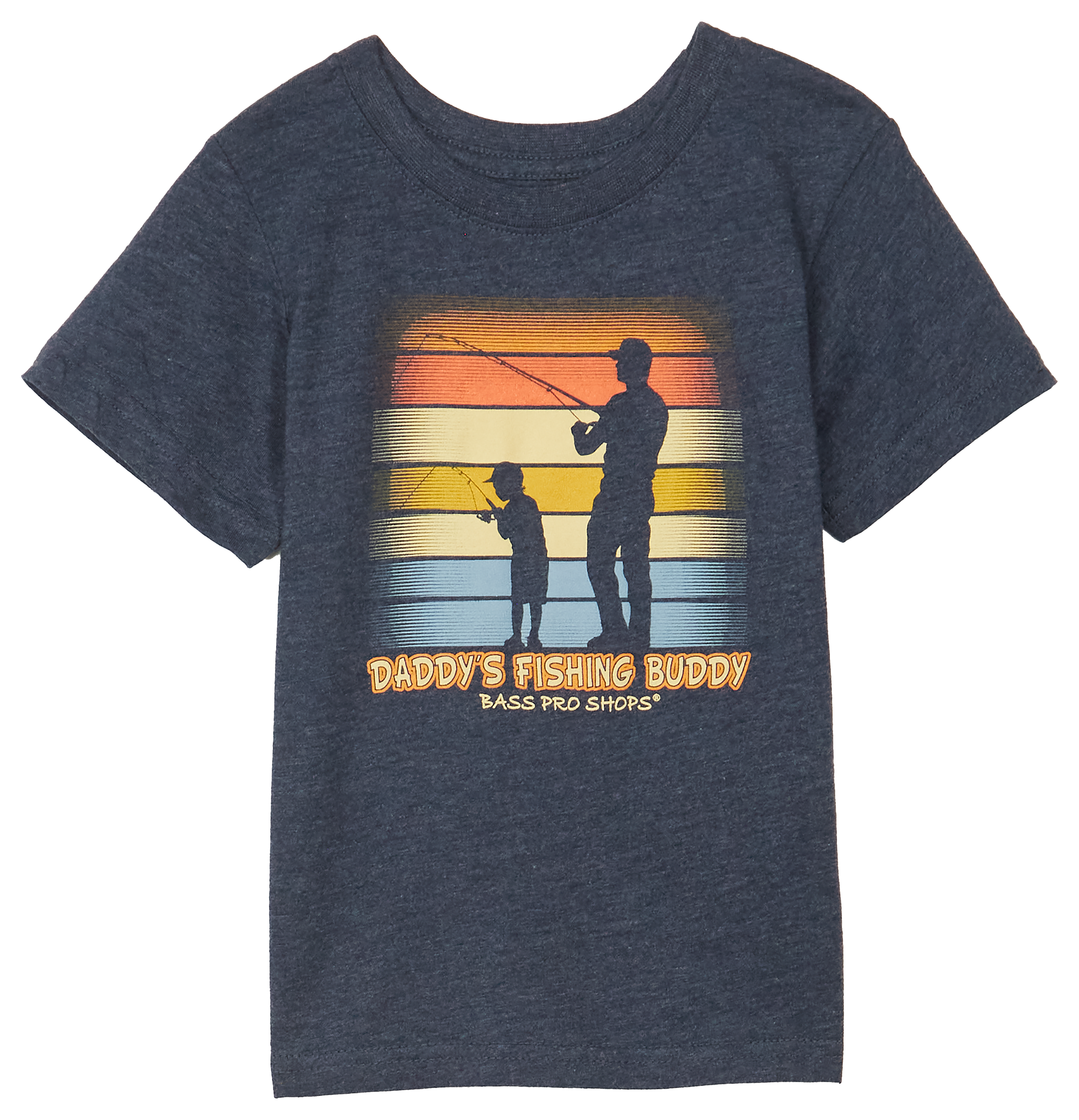 Bass Pro Shops Daddy's Fishing Buddy Short-Sleeve T-Shirt for Toddlers - Heather Navy - 3T