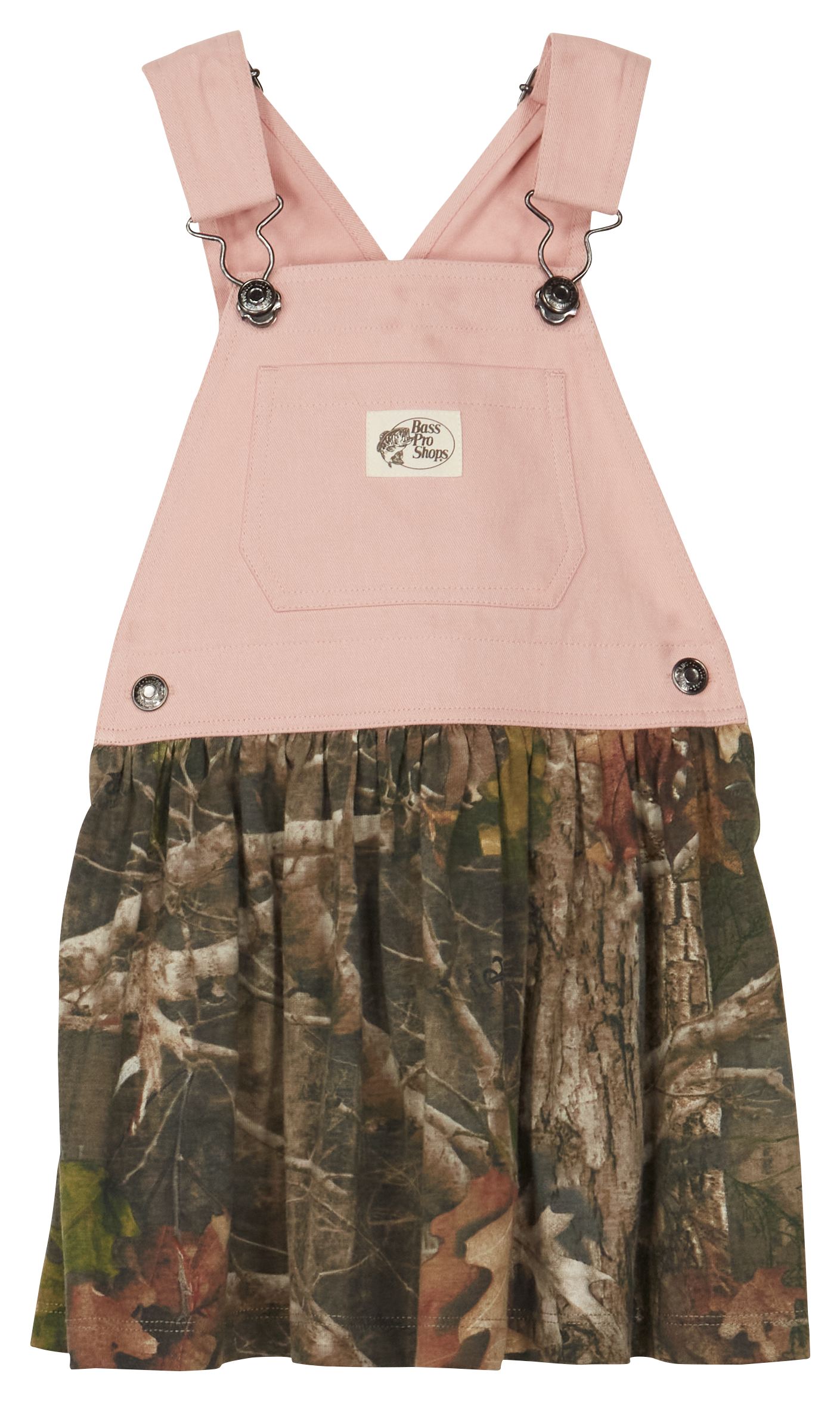 Bass Pro Shops Camo Overall Dress for Toddler Girls - 2T