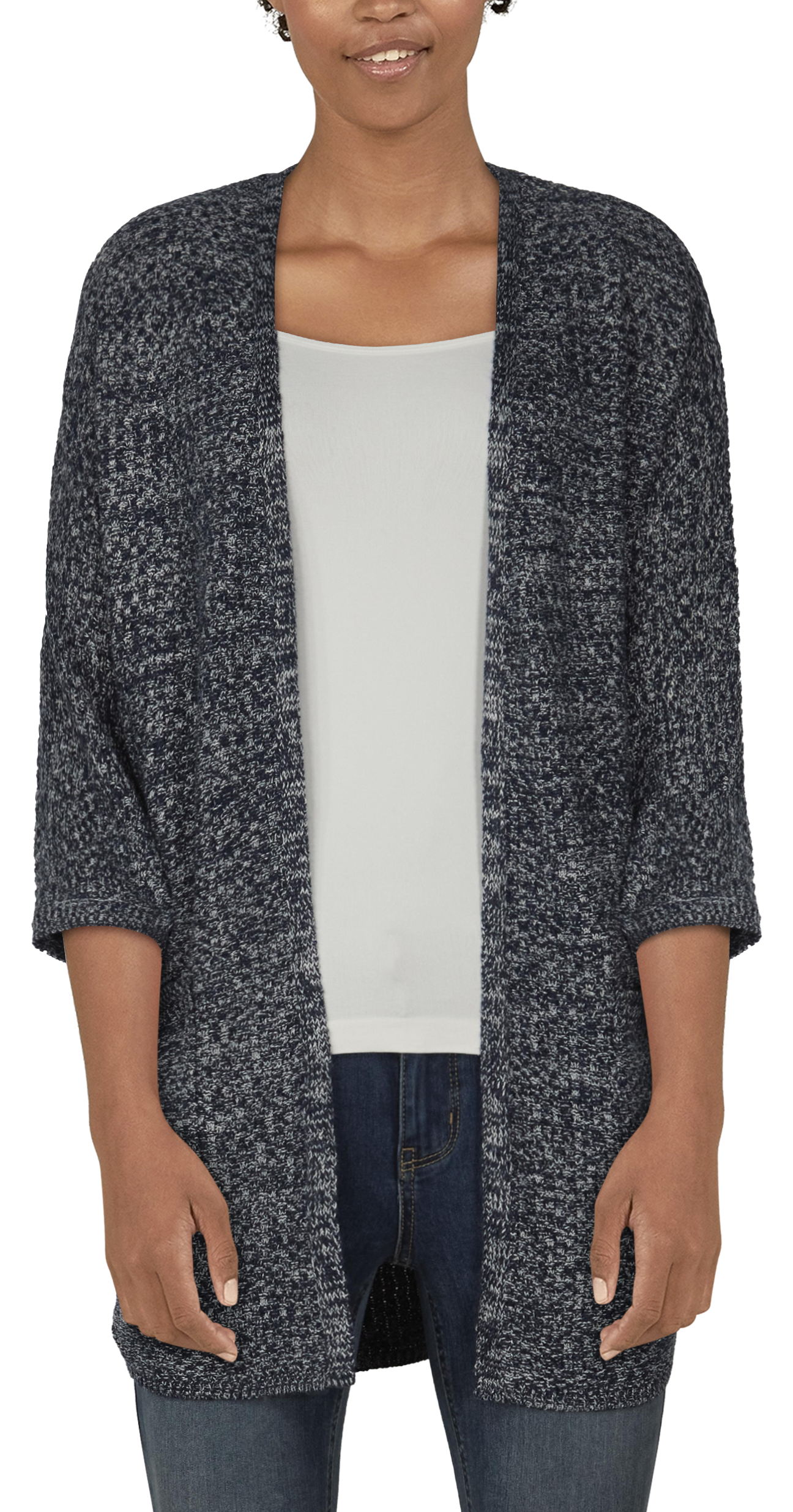 Natural Reflections Weekender Long-Sleeve Cardigan for Ladies - Peacoat/Gla