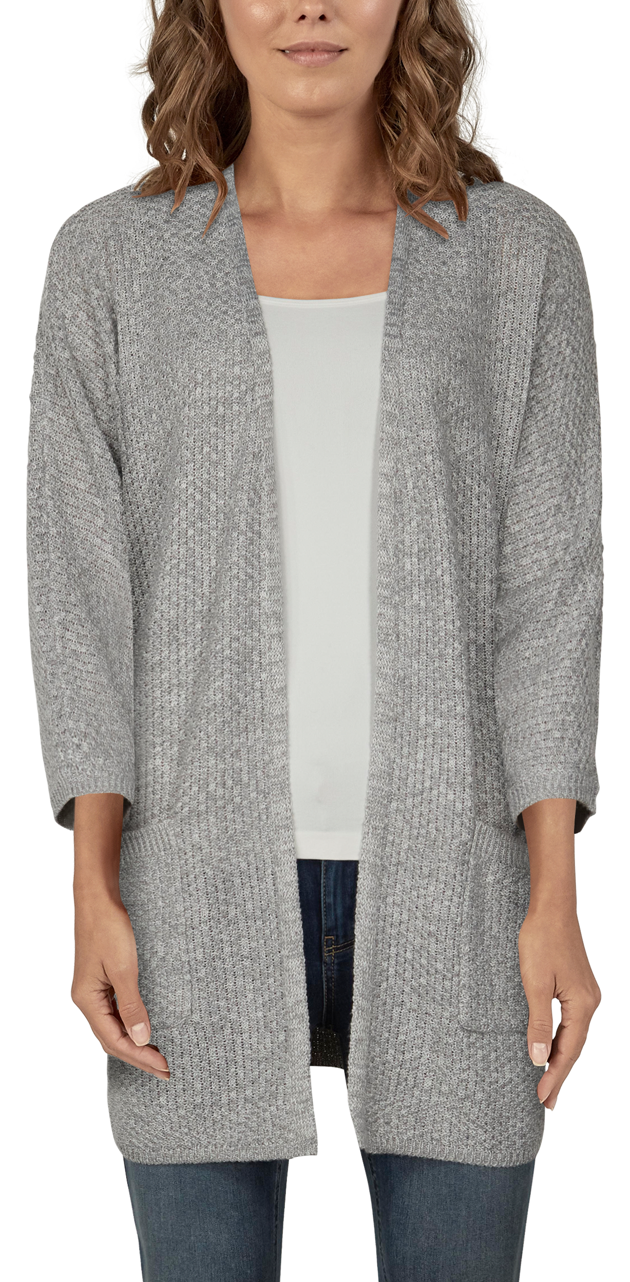 Natural Reflections Weekender Long-Sleeve Cardigan for Ladies - Grey Heathe