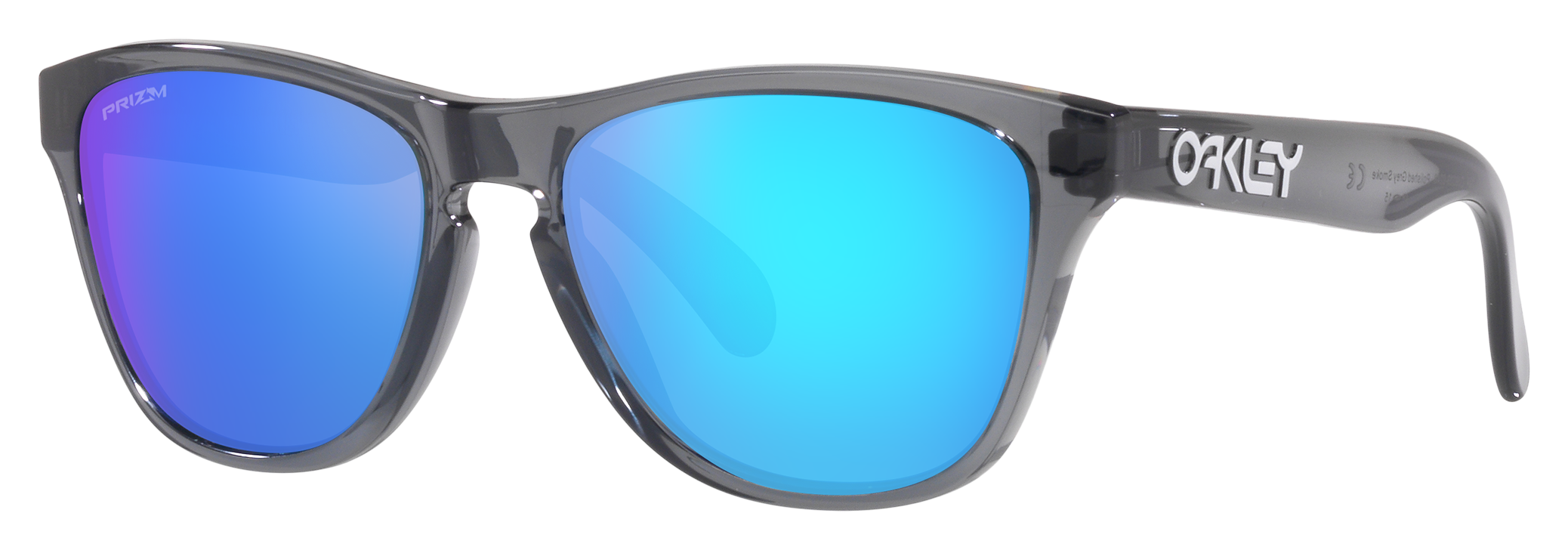 Image of Oakley Jr. Frogskins OJ9009 Prizm Grey Sunglasses for Kids - Gray Smoke/Prizm Sapphire - Small