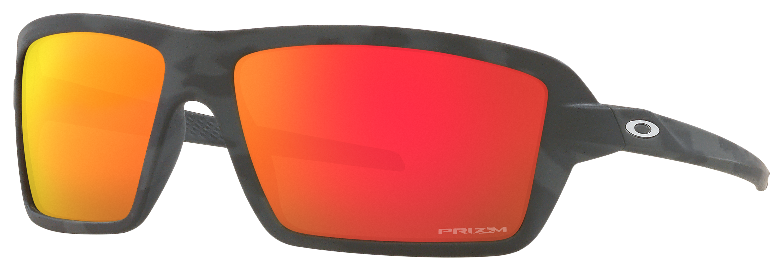 Image of Oakley Cables OO9129 Prizm Bronze Sunglasses - Black Camo/Prizm Ruby - Large