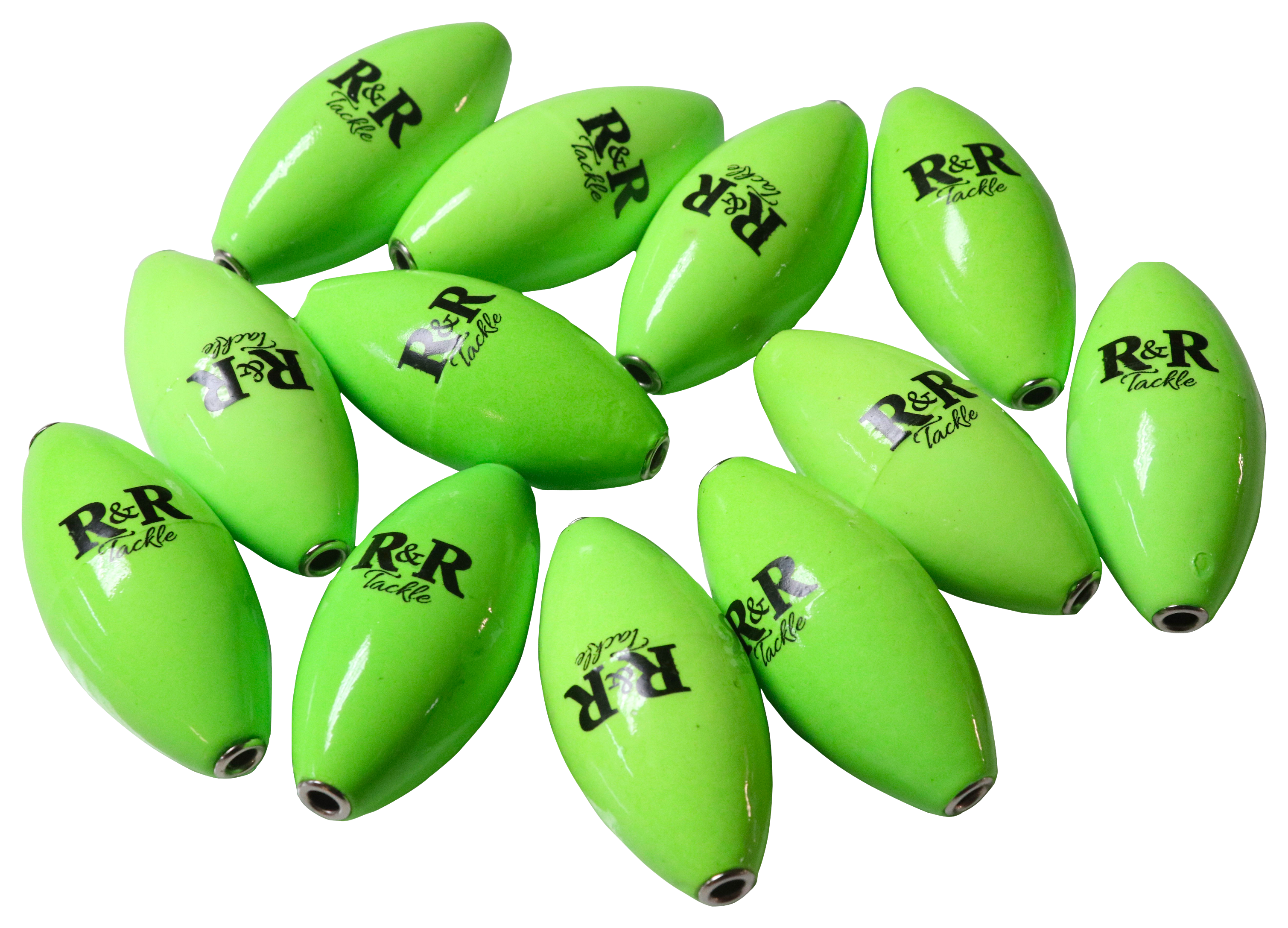 R&ampR Tackle Kite Floats - Lime - 12 Pack