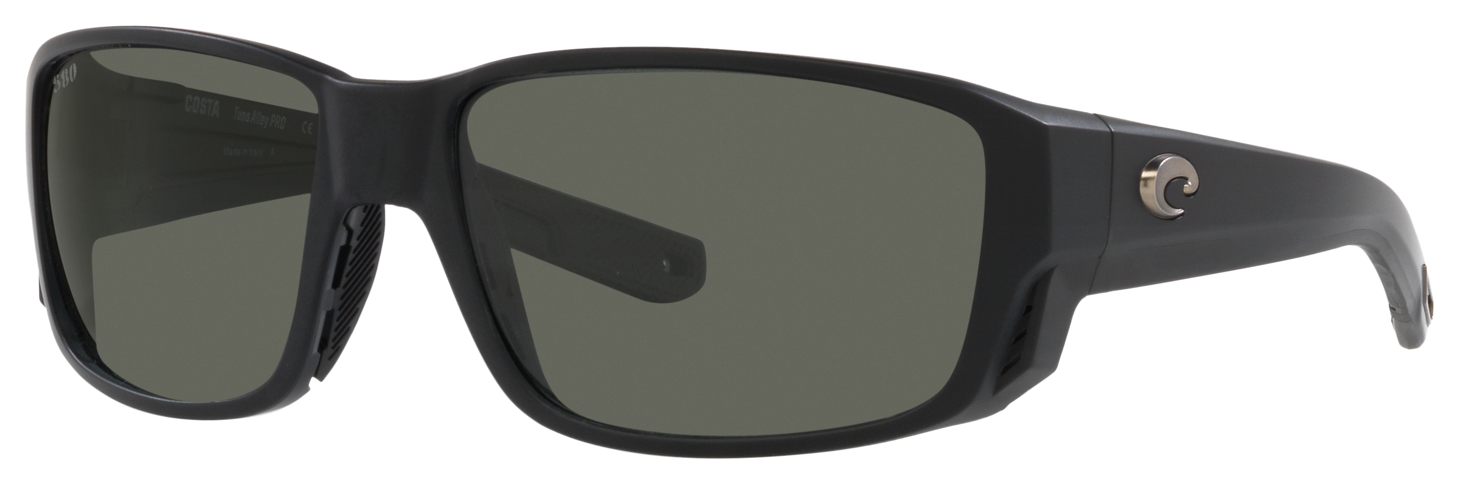 Costa Del Mar Tuna Alley PRO 580G Glass Polarized Sunglasses - Matte Black/Gray - Large