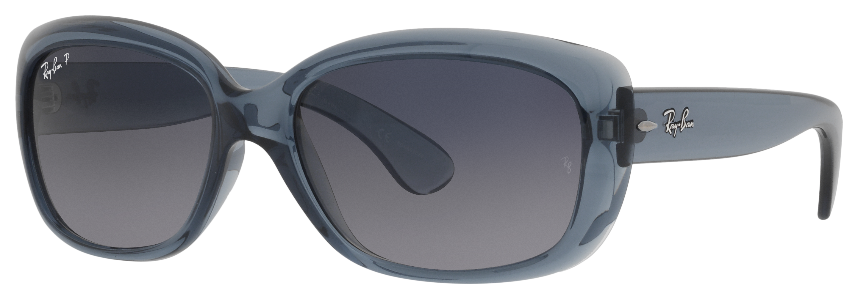 RAY-BAN Jackie Ohh Transparent RB4101 Gradient Glass Polarized Sunglasses for Ladies