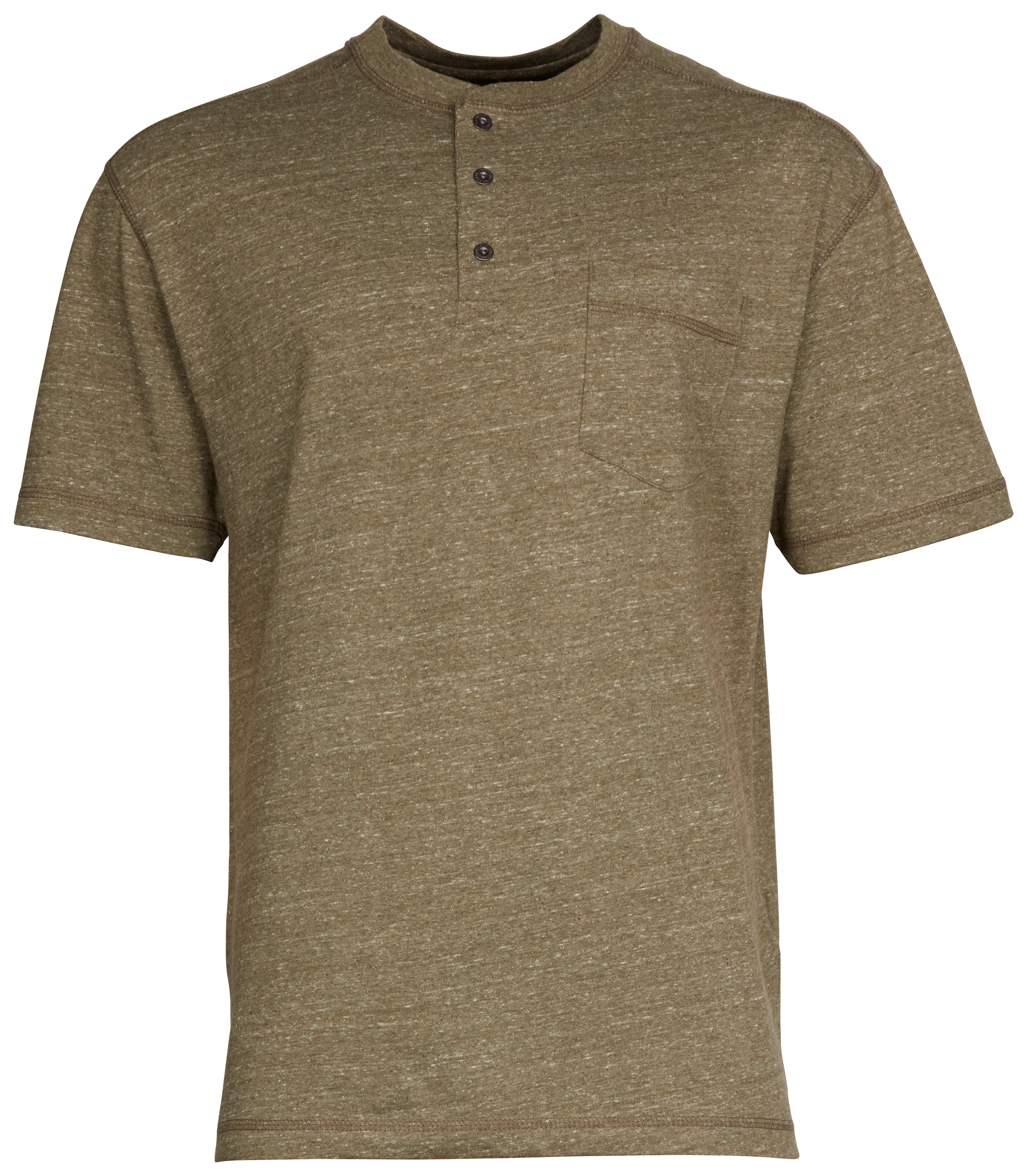 RedHead Stone Ridge Short-Sleeve Henley for Men - Olive - S