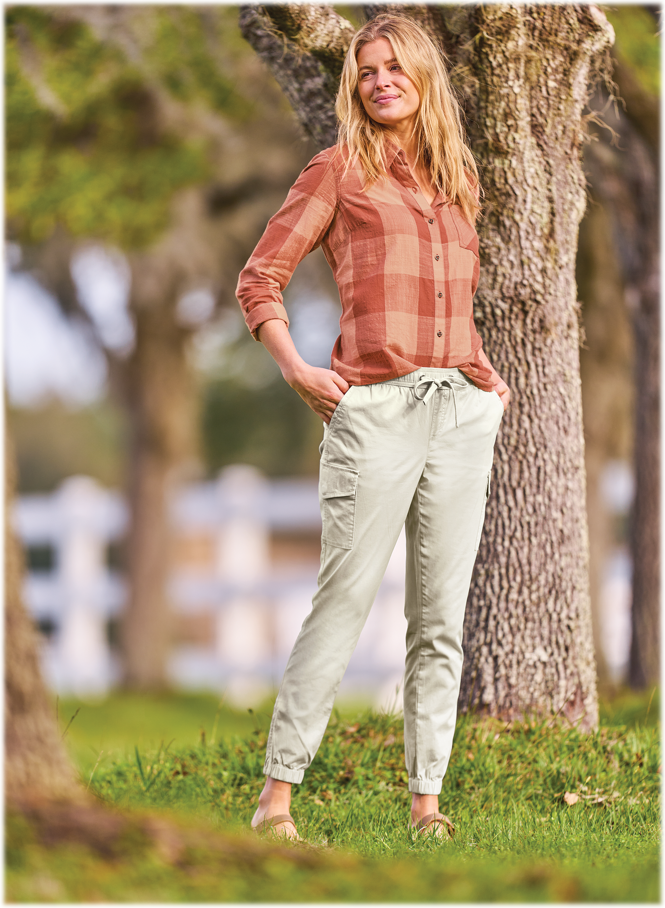 Natural Reflections Meadowland Long-Sleeve Shirt for Ladies - Baked Clay Bu
