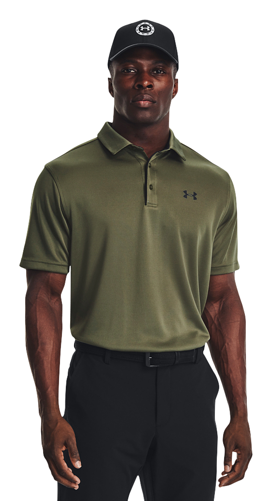 Image of Under Armour Tech Short-Sleeve Polo - Marine OD Green/Pitch Gray