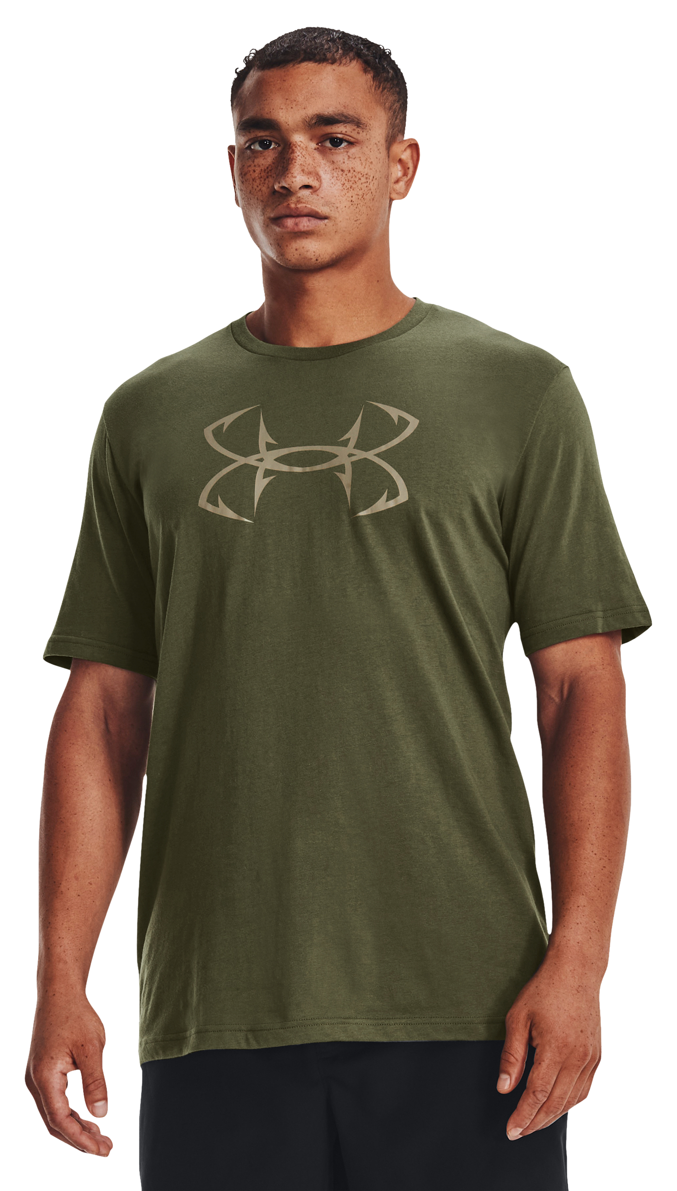 Under Armour Fish Hook Logo Short-Sleeve T-Shirt for Men - Marine OD Green/
