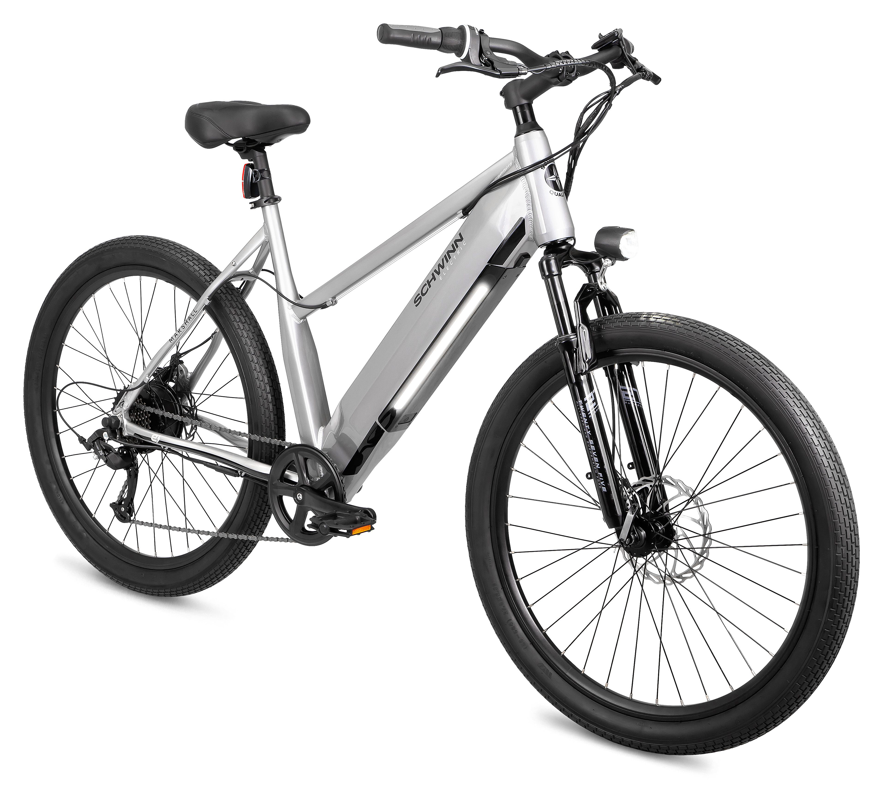 Schwinn Marshall Hybrid E-Bike with Step-Through Frame - Gray - S/M