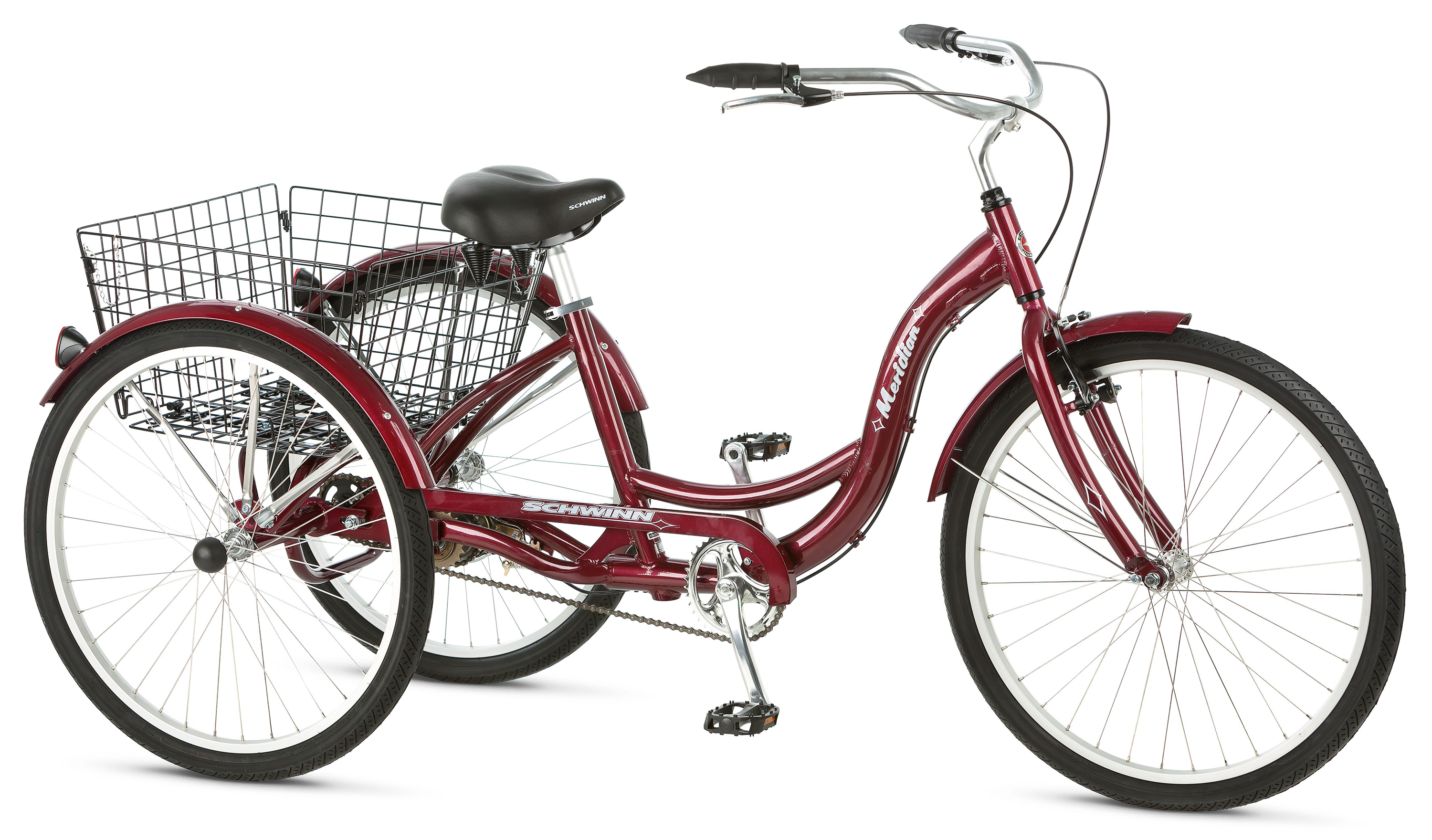 Schwinn Meridian Tricycle with Storage Basket - Red