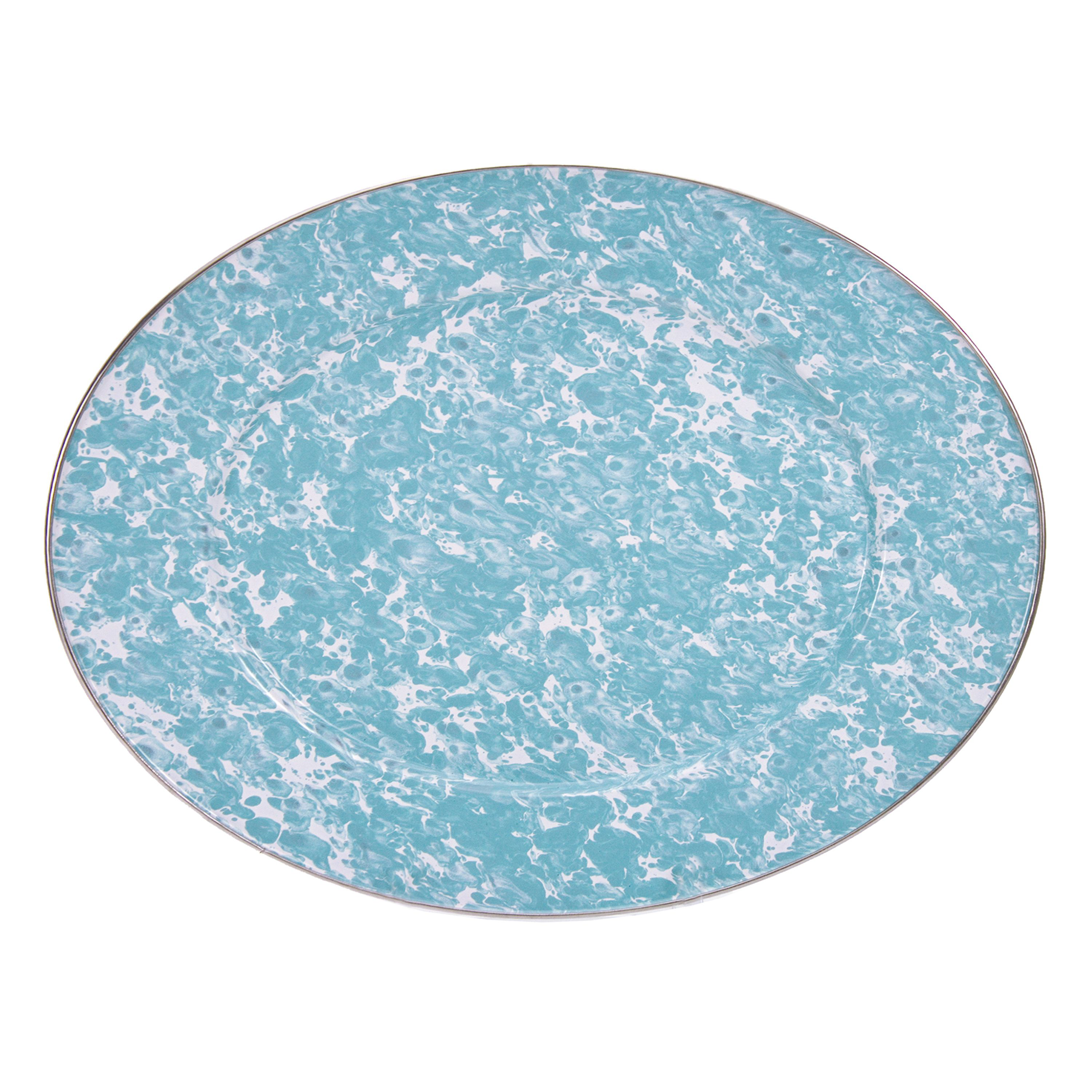 Golden Rabbit Sea Glass Enamelware Collection Oval Platter