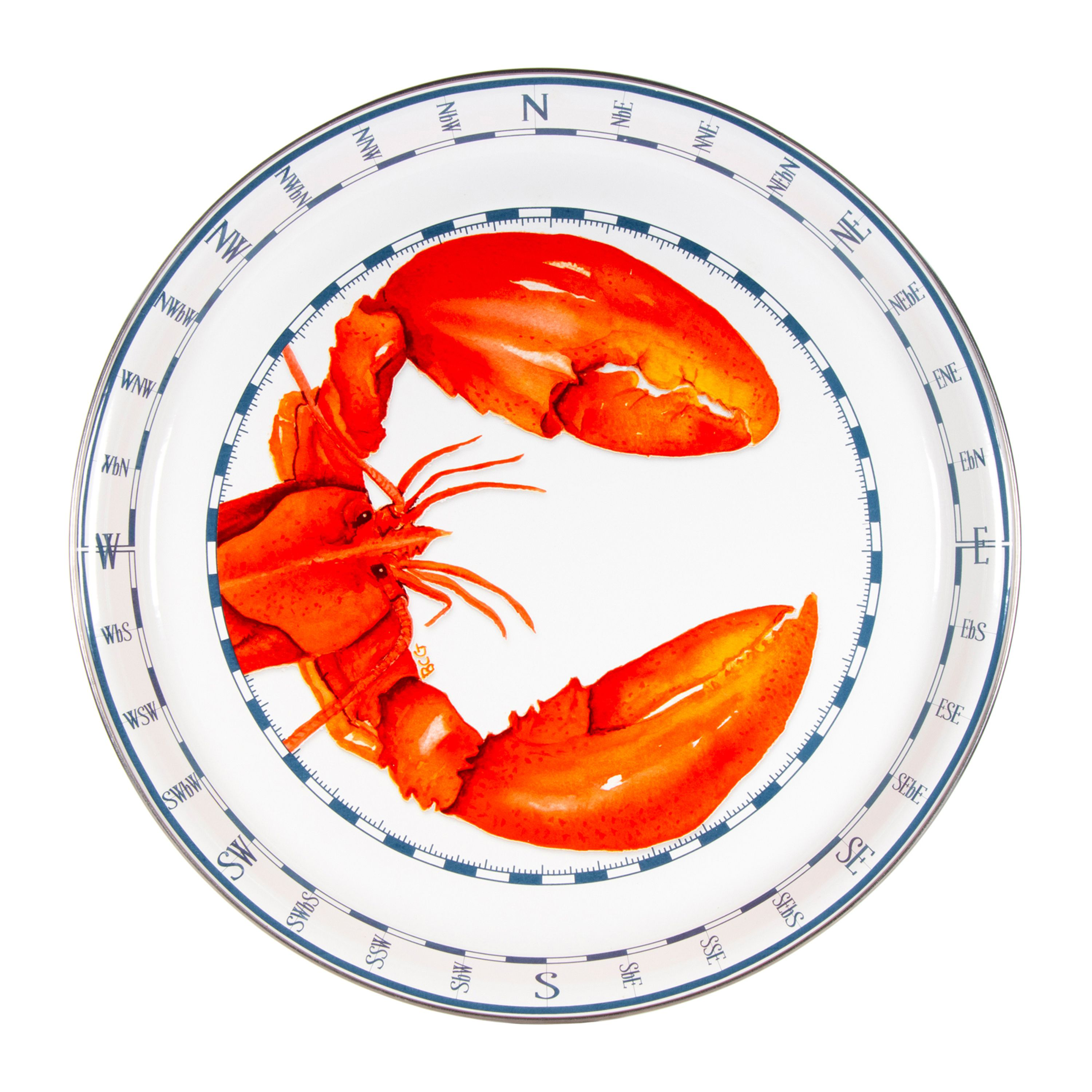 Golden Rabbit Enamelware Lobster Tray - 15.5