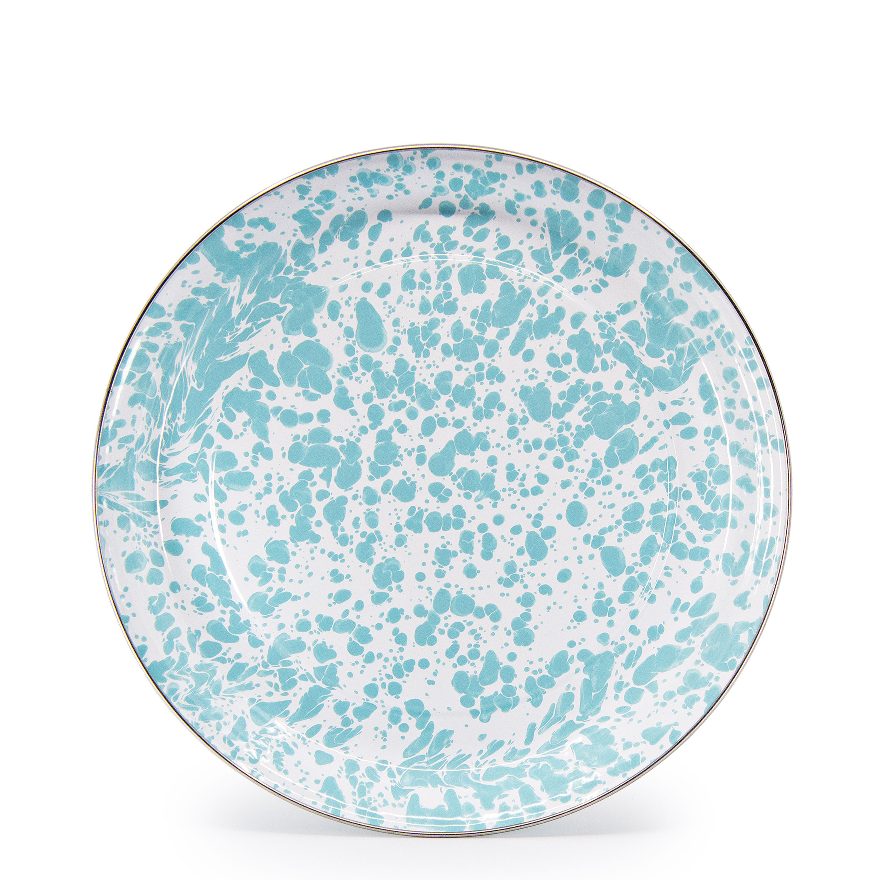 Golden Rabbit Enamelware Sea Glass Tray - 20