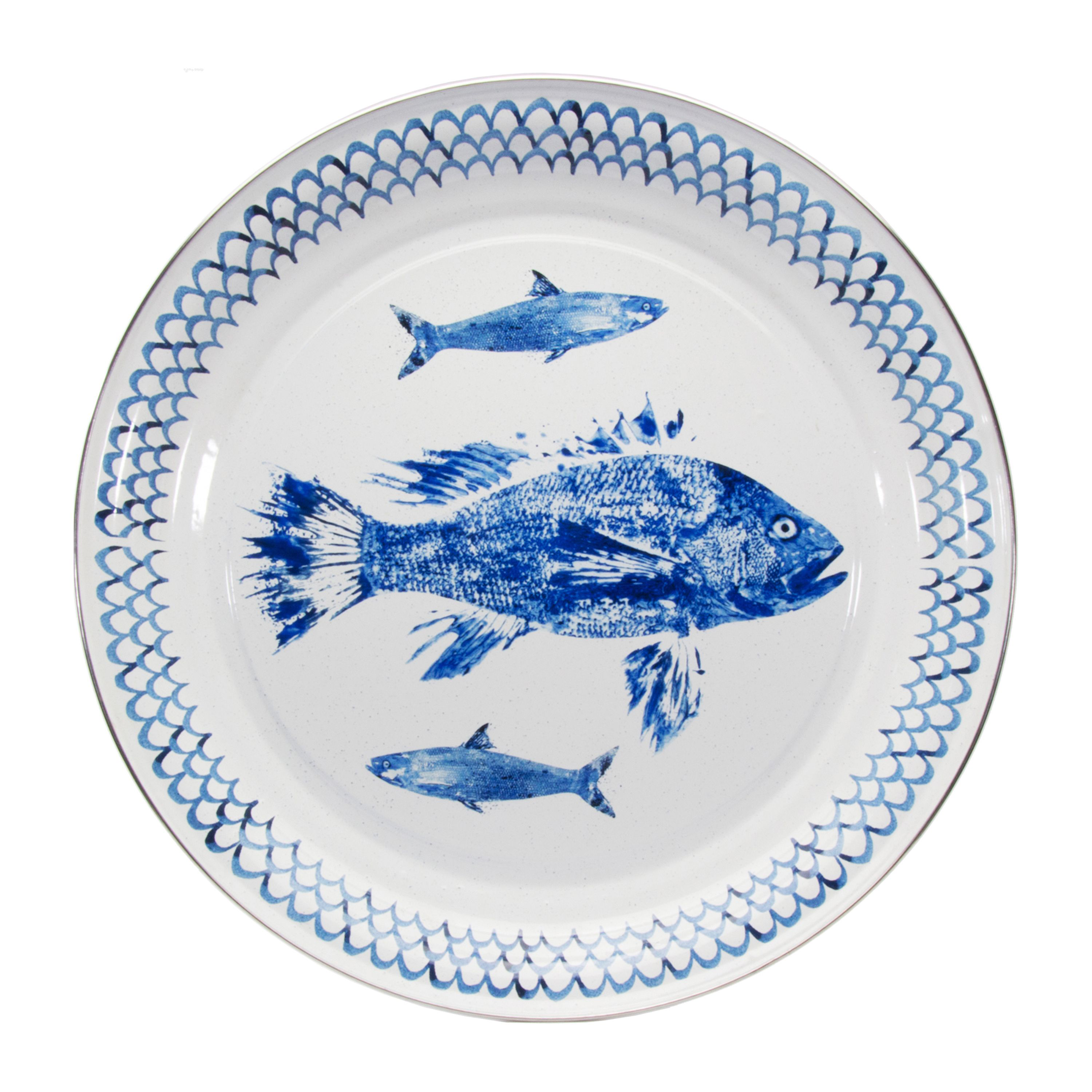 Golden Rabbit Enamelware Fish Camp Tray