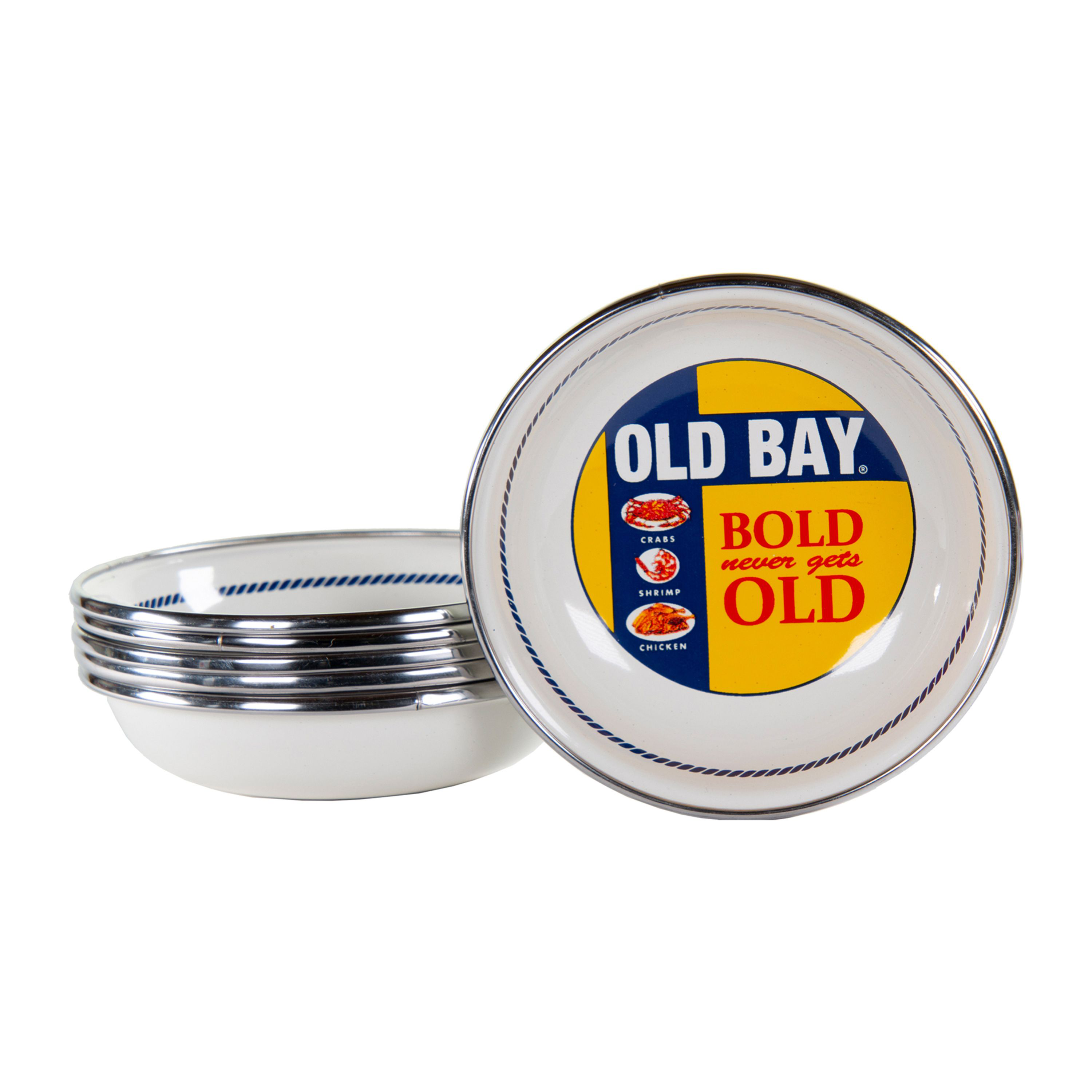 Golden Rabbit Old Bay Enamelware Collection Tasting Dishes 6-Pack