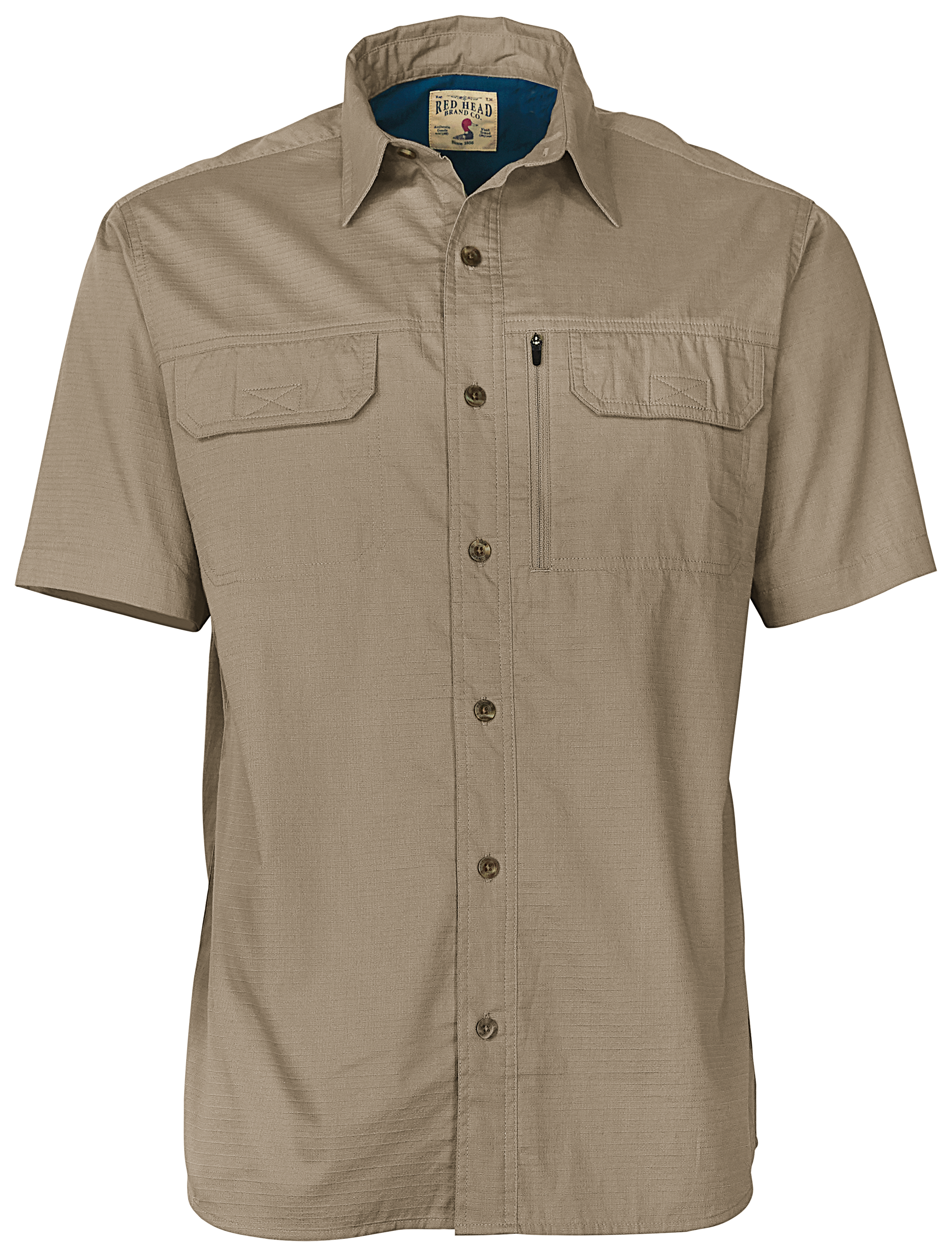 RedHead West Plains Ripstop Short-Sleeve Shirt for Men - Khaki - XL
