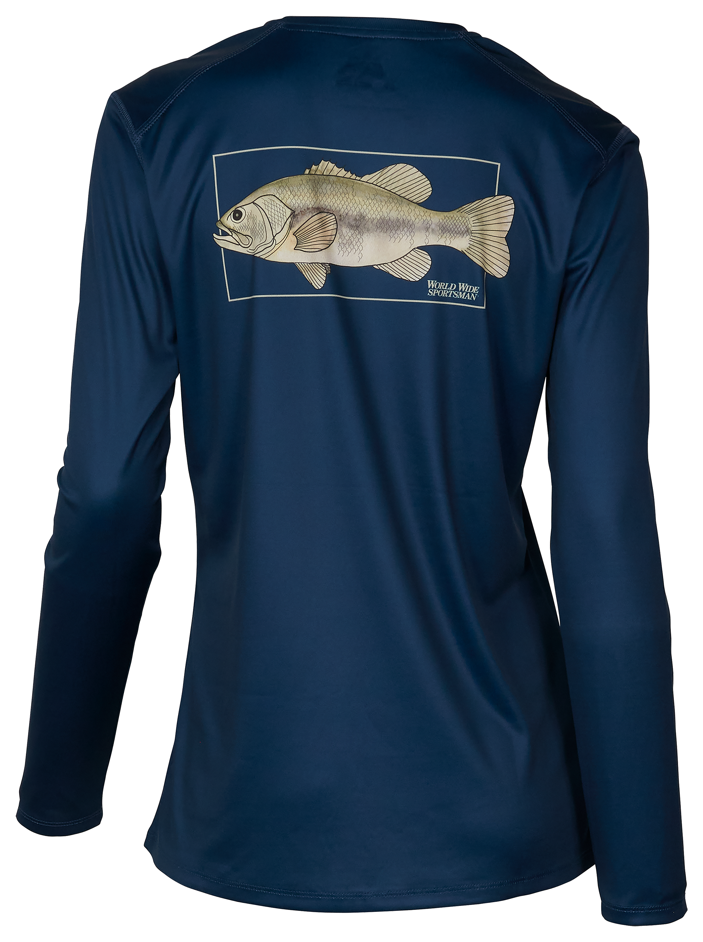 World Wide Sportsman Angler All About Bass Graphic Long-Sleeve Shirt for Ladies - L