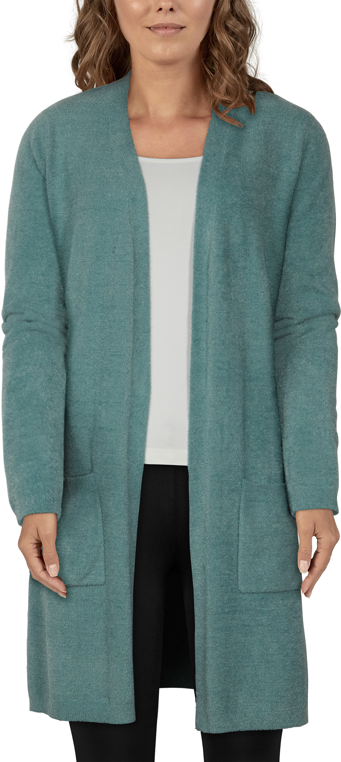 Natural Reflections Plush Long-Sleeve Cardigan for Ladies - Trellis - S