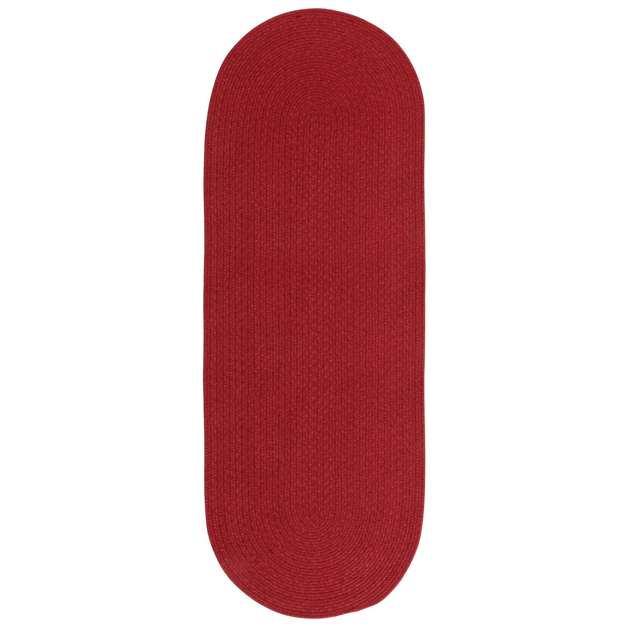 Capel Manteo Wool-Blend Oval Area Rug - Dark Red - 2 x 8