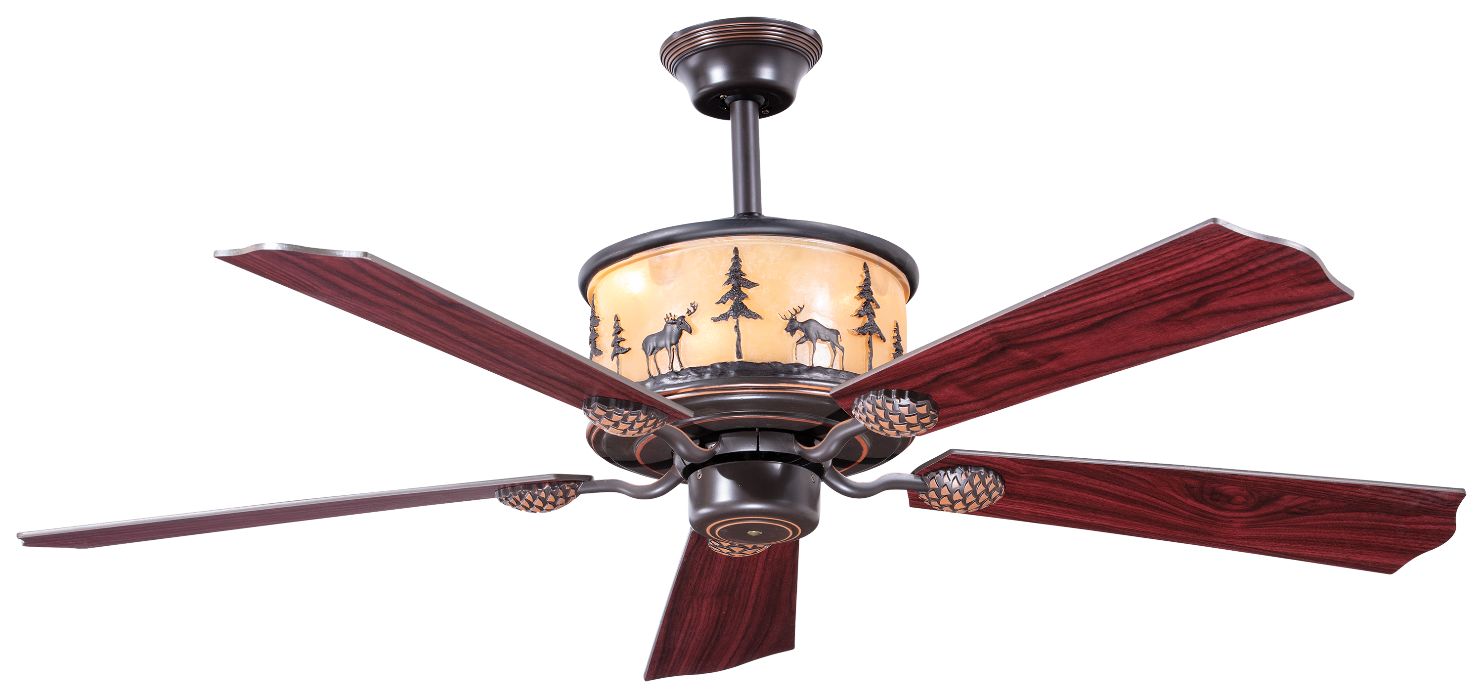 Vaxcel Lighting Yellowstone 56'' Ceiling Fan with Amber Flake Glass