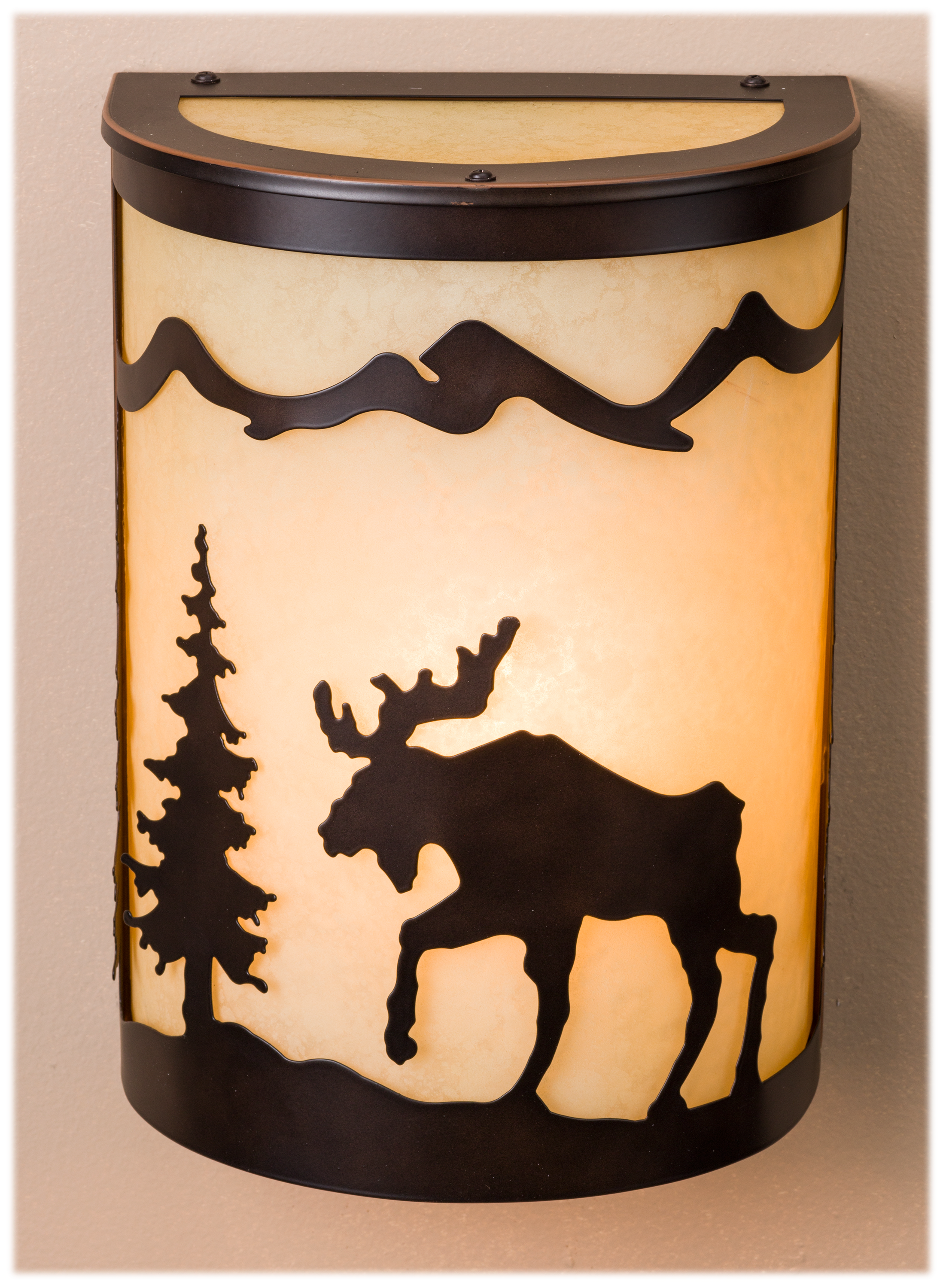 Vaxcel Lighting Yellowstone 8 Wall Sconce with Amber Flake Glass