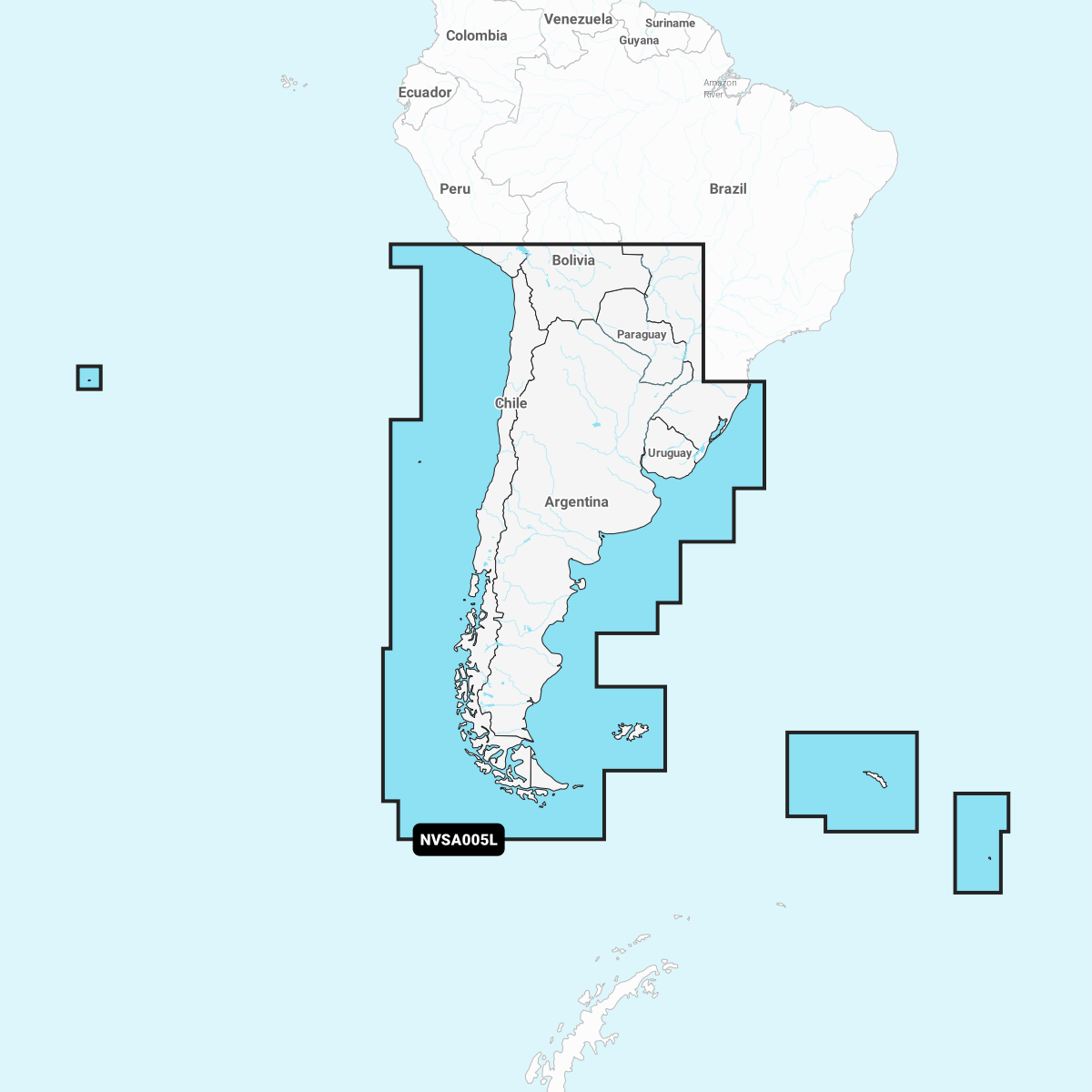 Image of Garmin Navionics Vision+ Cartography Chart Card - GNV+ Chile/Argentina/Easter Island