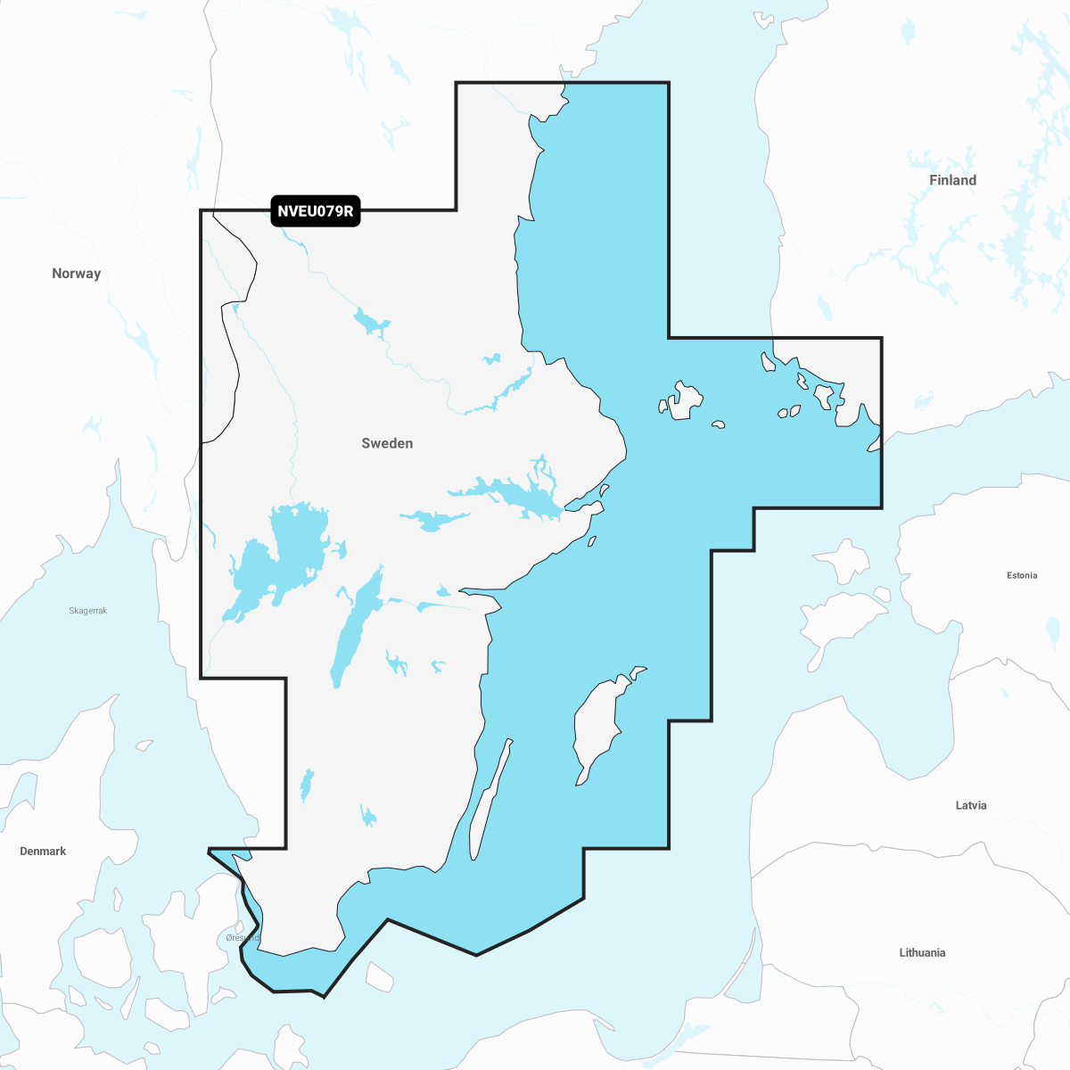 Image of Garmin Navionics Vision+ Cartography Chart Card - GNV+ Sweden, Southeast