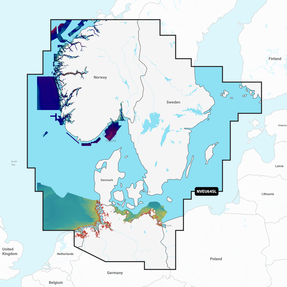 Image of Garmin Navionics Vision+ Cartography Chart Card - GNV+ Skagerrak & Kattegat