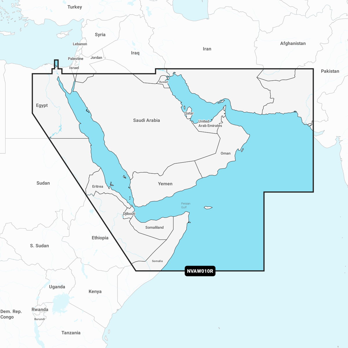 Image of Garmin Navionics Vision+ Cartography Chart Card - GNV+ The Gulf & Red Sea