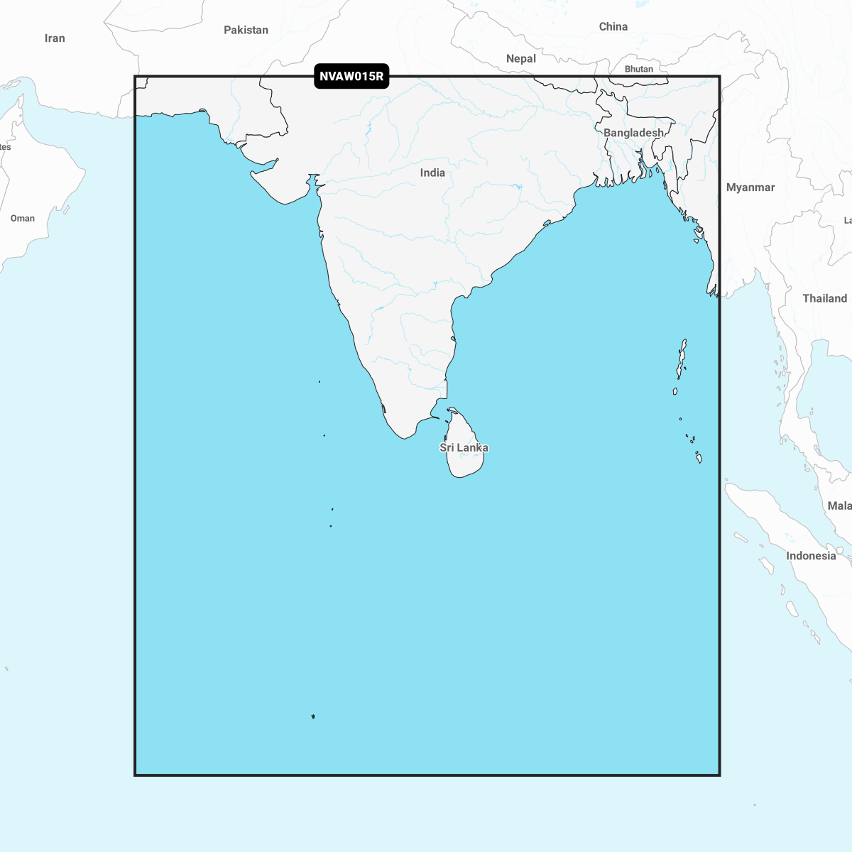 Image of Garmin Navionics Vision+ Cartography Chart Card - GNV+ Indian Subcontinent