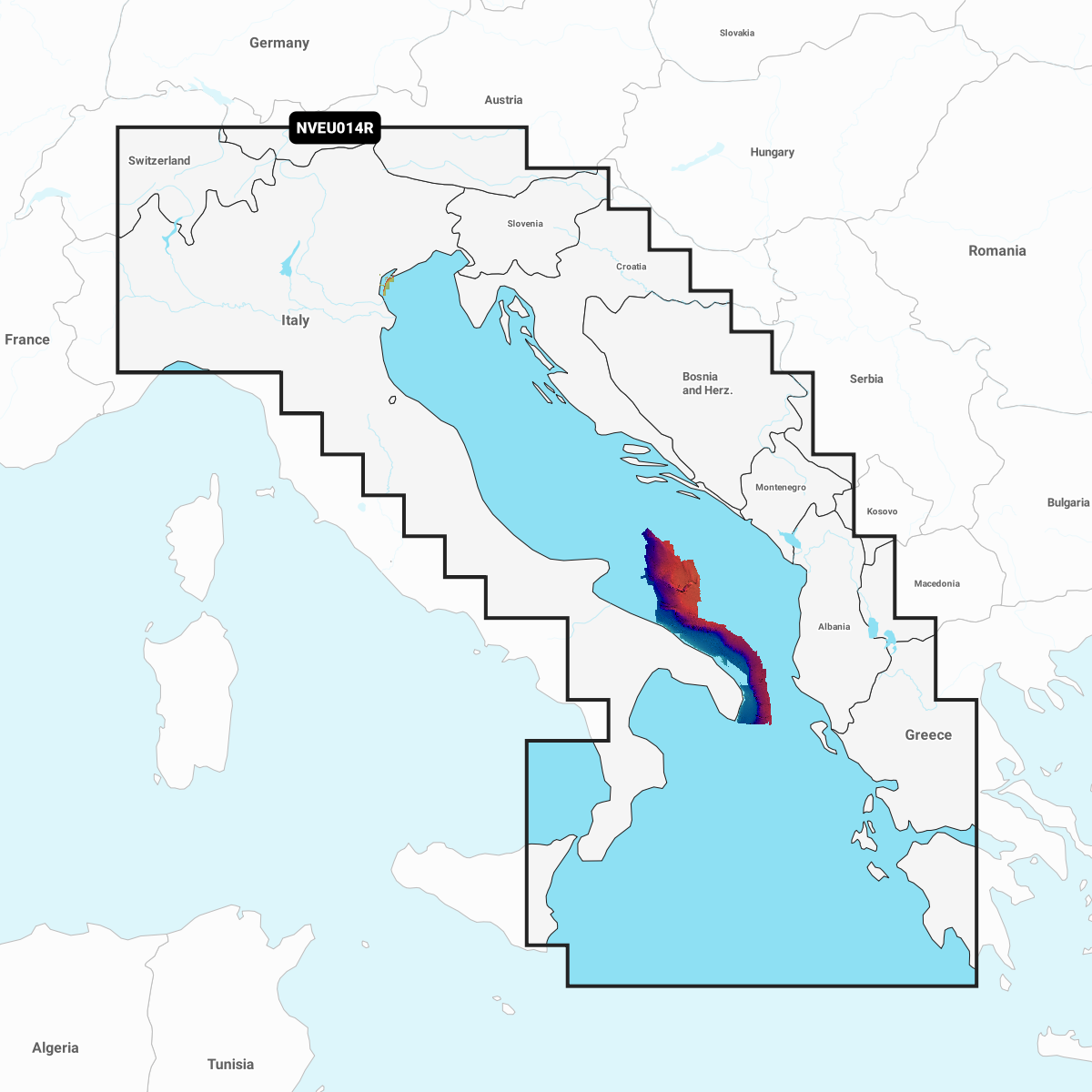 Image of Garmin Navionics Vision+ Cartography Chart Card - GNV+ Italy, Adriatic Sea