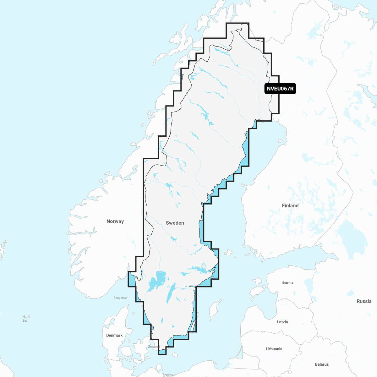 Image of Garmin Navionics Vision+ Cartography Chart Card - GNV+ Sweden, Lakes & Rivers
