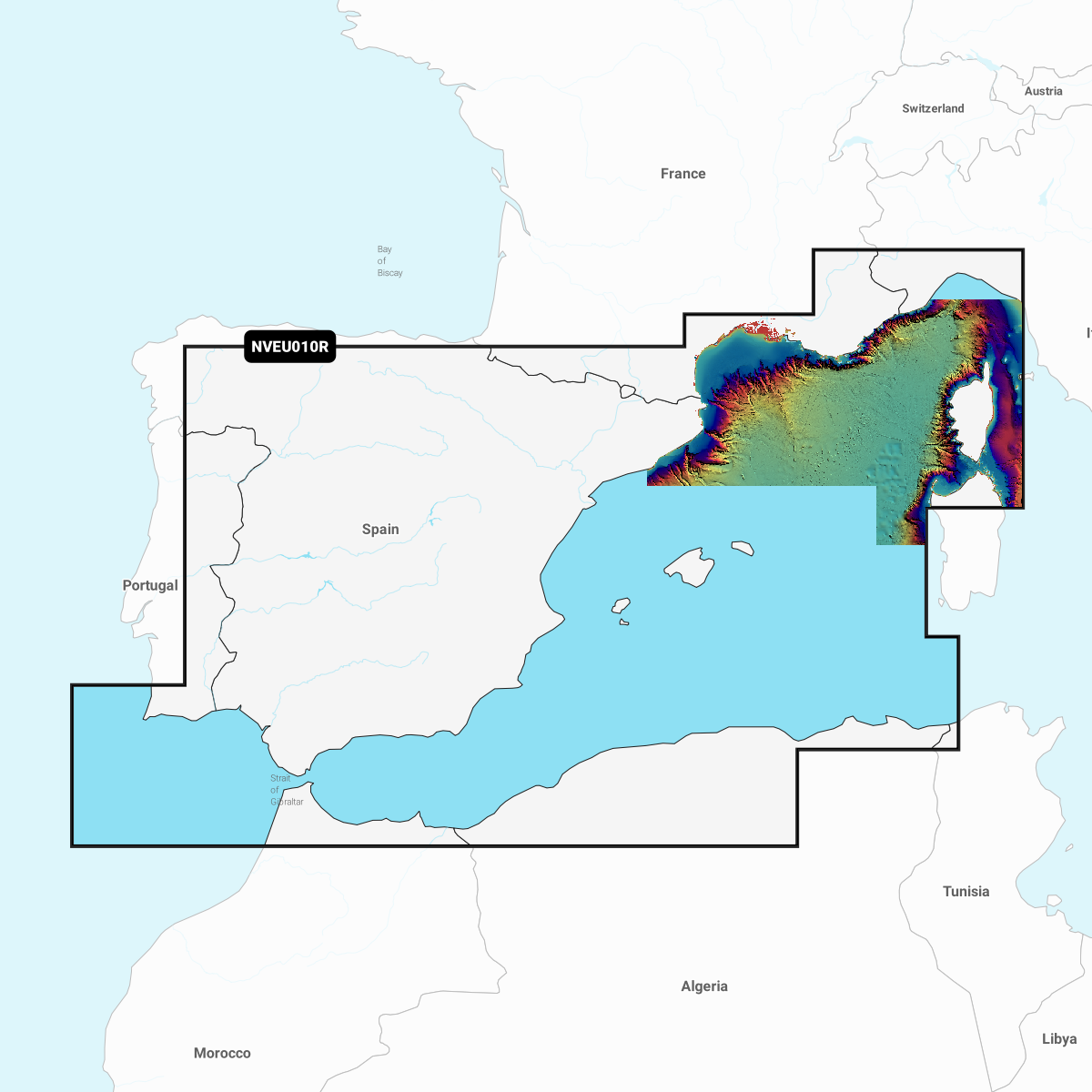 Image of Garmin Navionics Vision+ Cartography Chart Card - GNV+ Spain, Mediterranean Coast