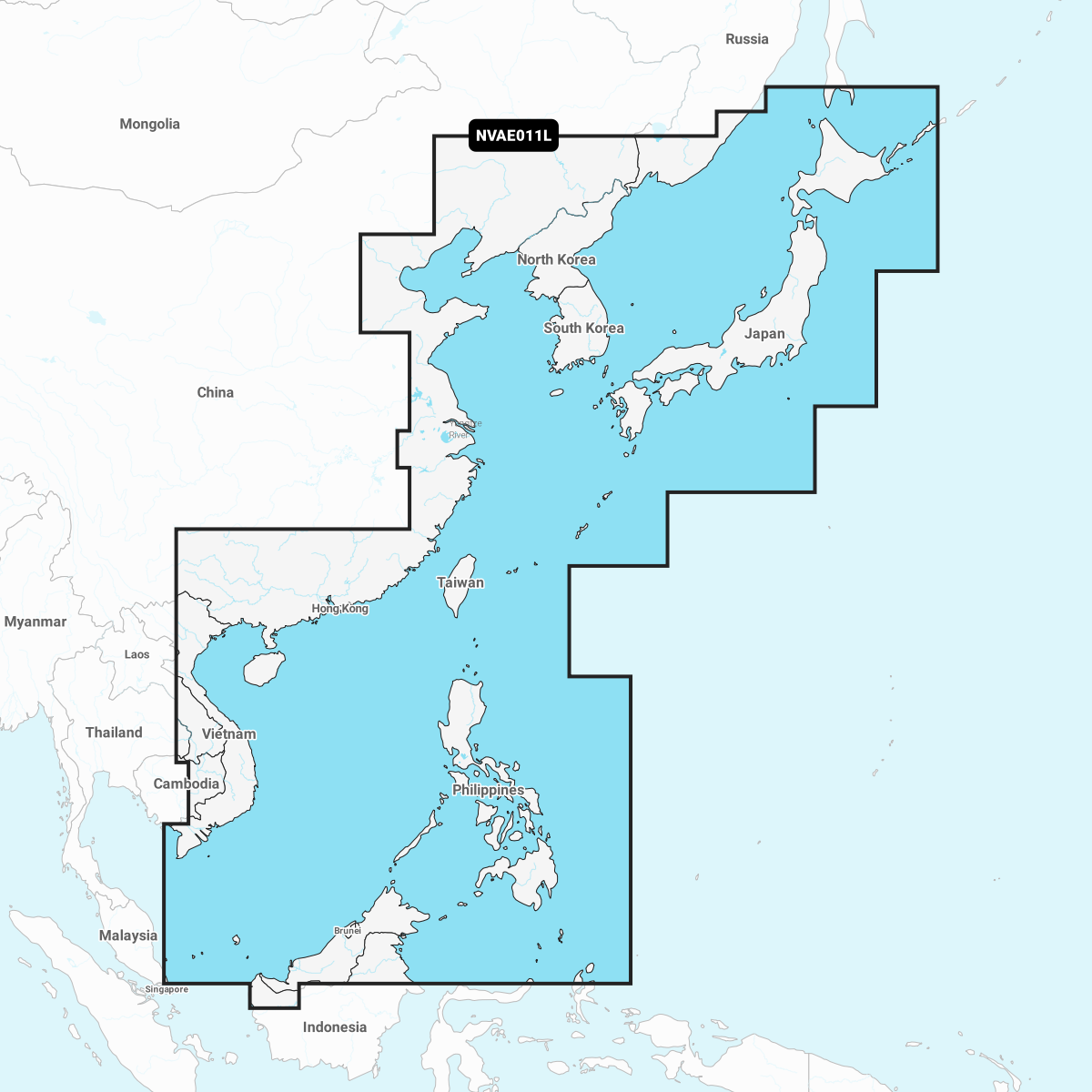 Image of Garmin Navionics Vision+ Cartography Chart Card - GNV+ China Sea & Japan