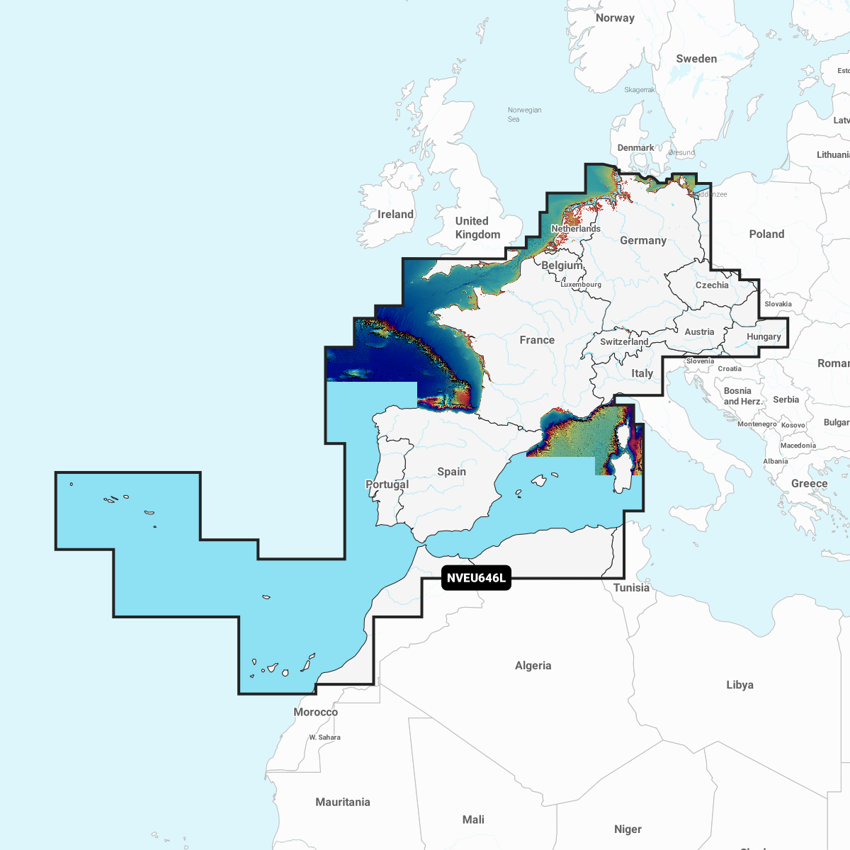 Garmin Navionics Vision+ Cartography Chart Card - Europe, Central & West