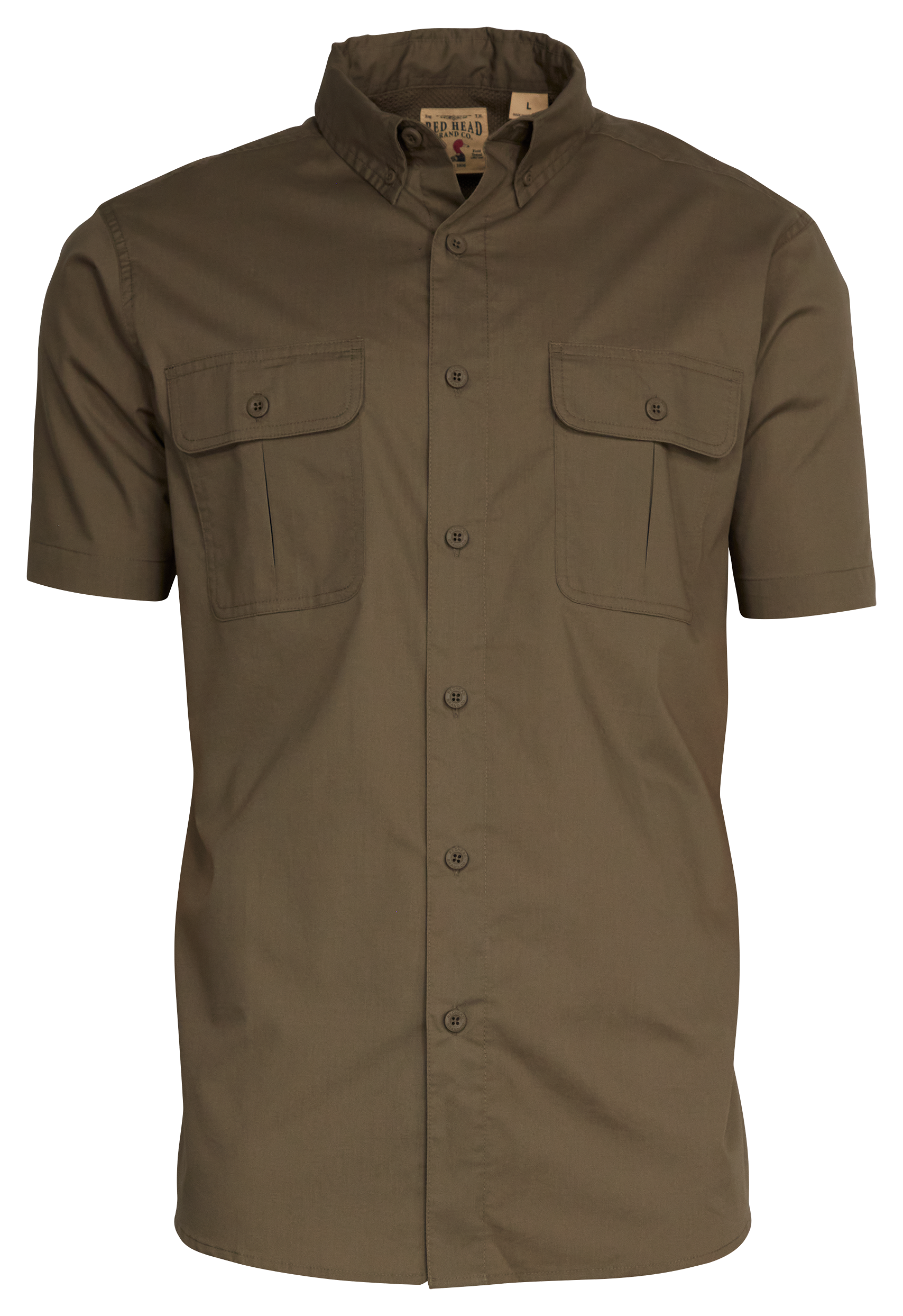 RedHead Spring River Vented Back Solid Short-Sleeve Shirt for Men - Bungee 