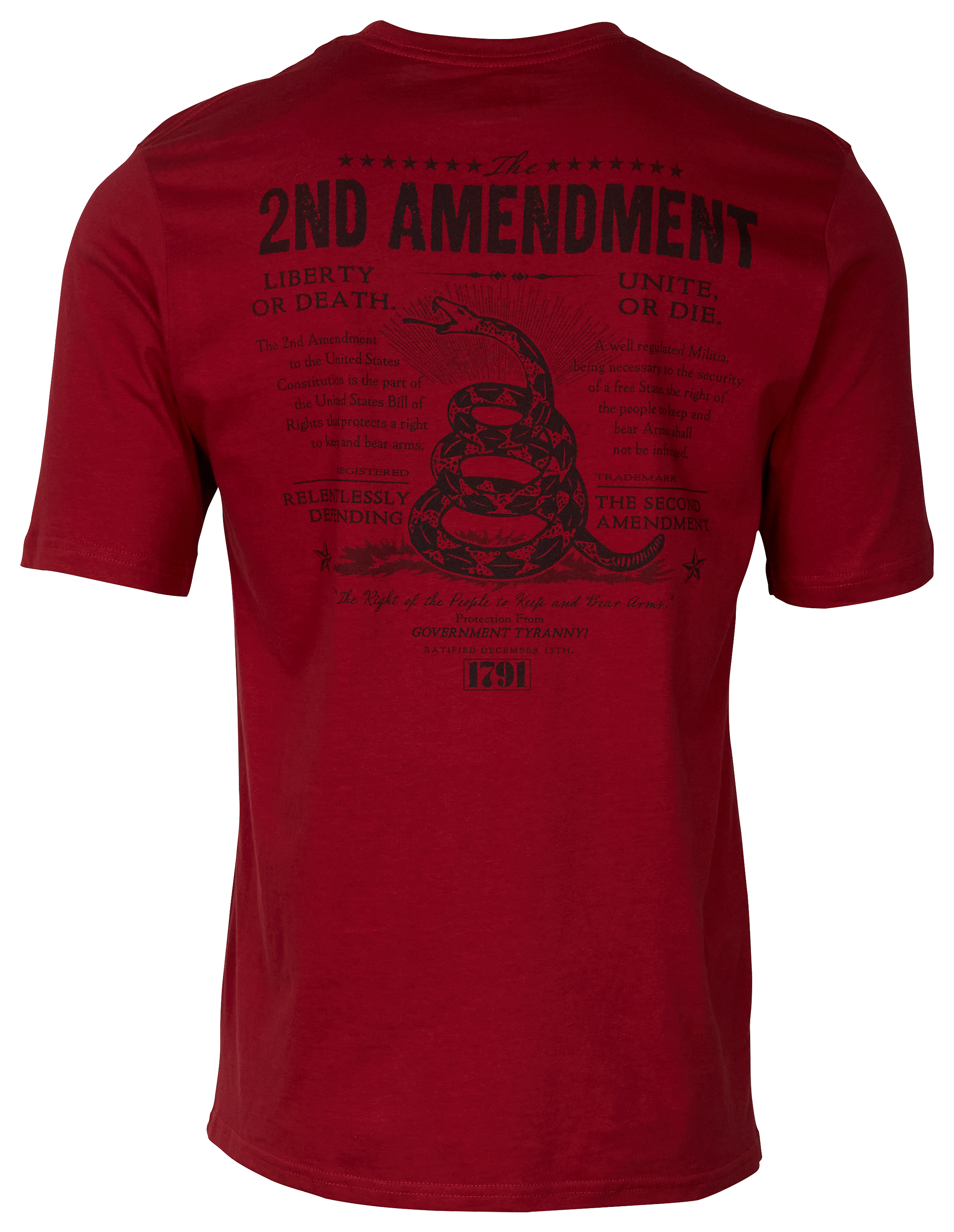 Bass Pro Shops 2nd Amendment Short-Sleeve T-Shirt for Men - Red - L