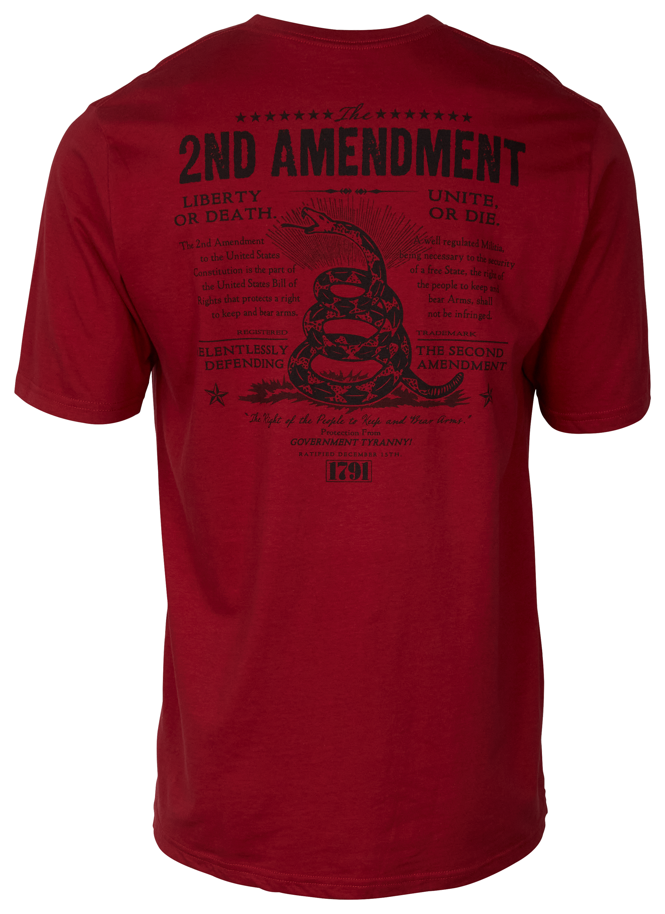 Cabelas 2nd Amendment Short-Sleeve T-Shirt for Men - Red - 2XL