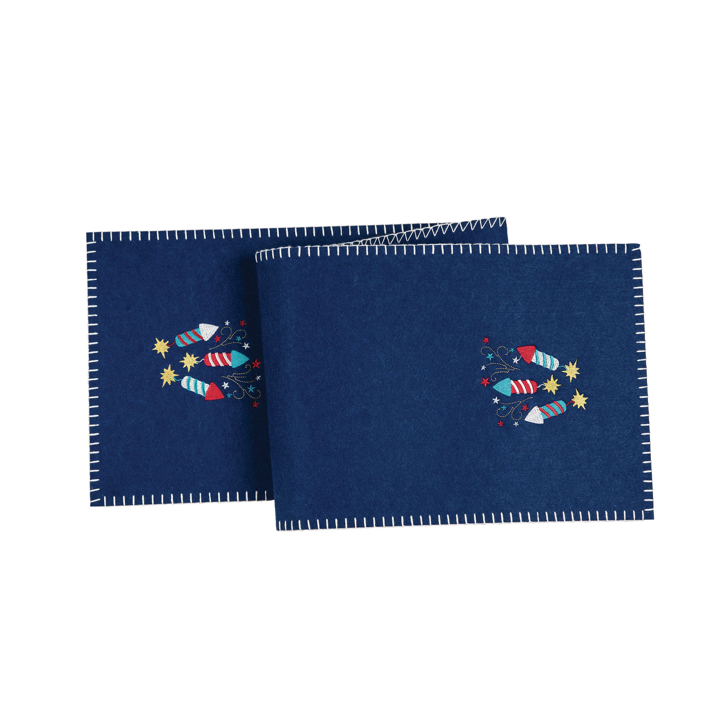 C&ampF Home Sparkler Felt Table Runner