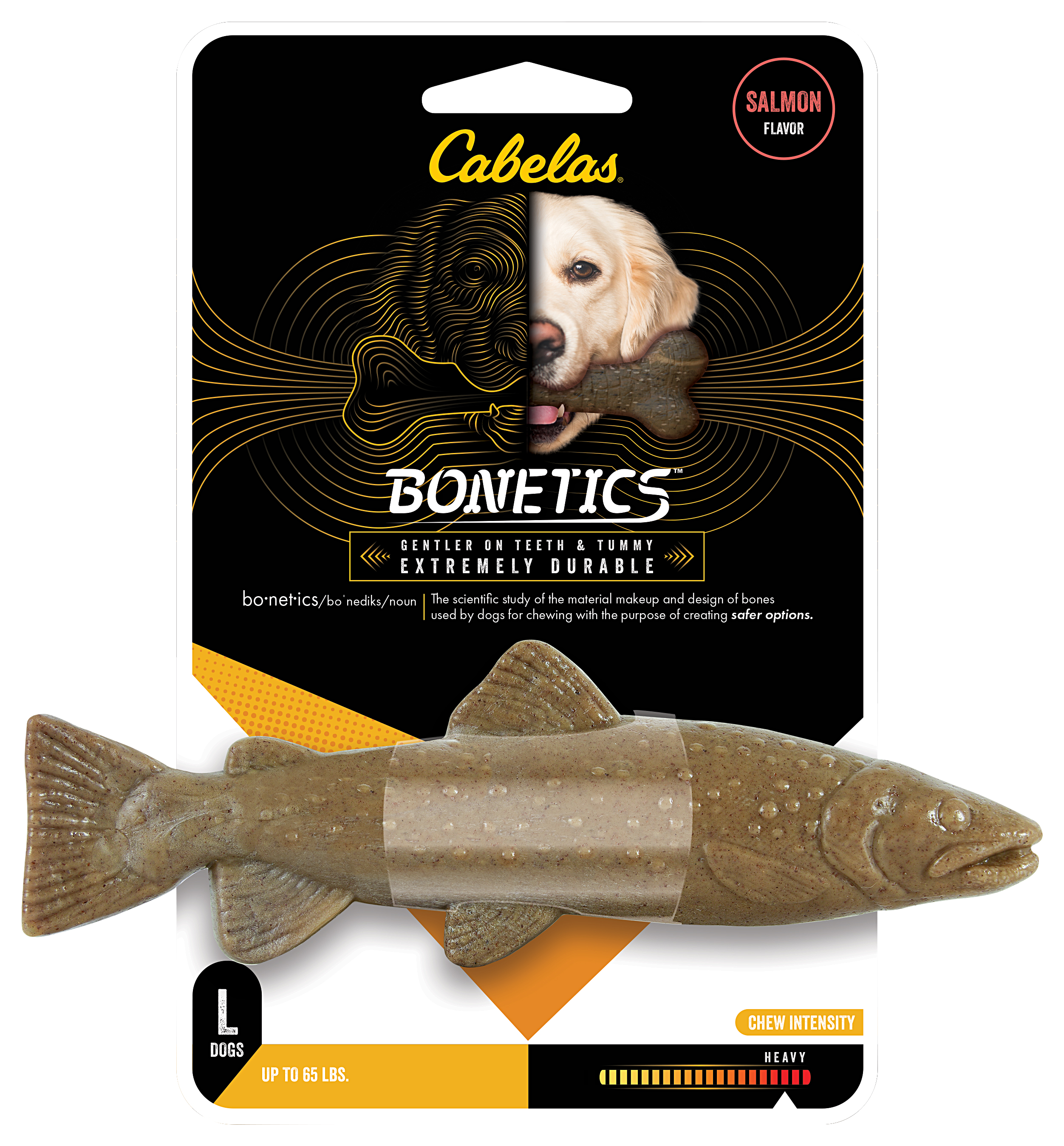 Cabela's Bonetics Large Wood-Scented Trout Chew Toy for Dogs