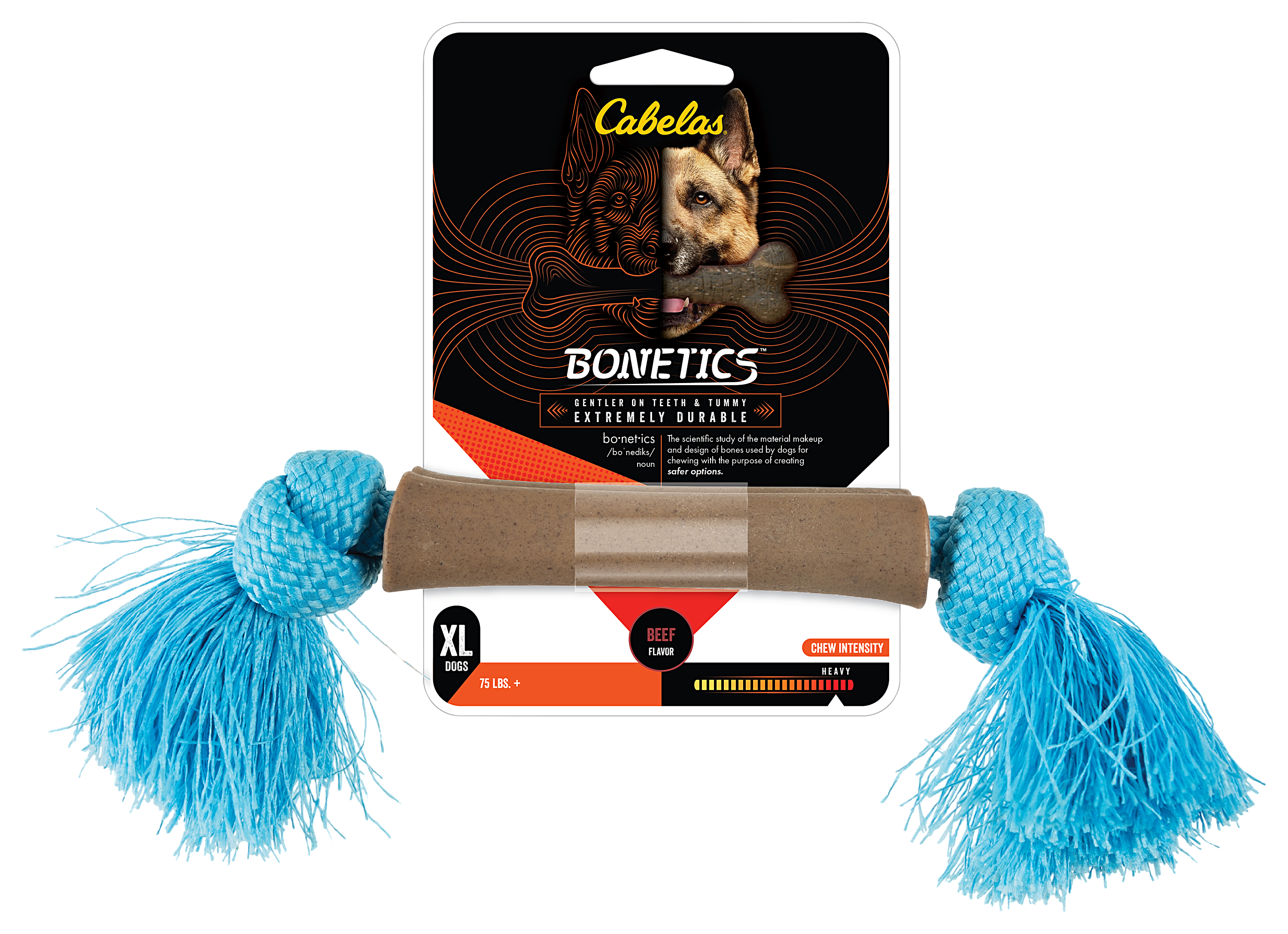 Cabela's Bonetics Large Wood-Scented Trout Chew Toy for Dogs