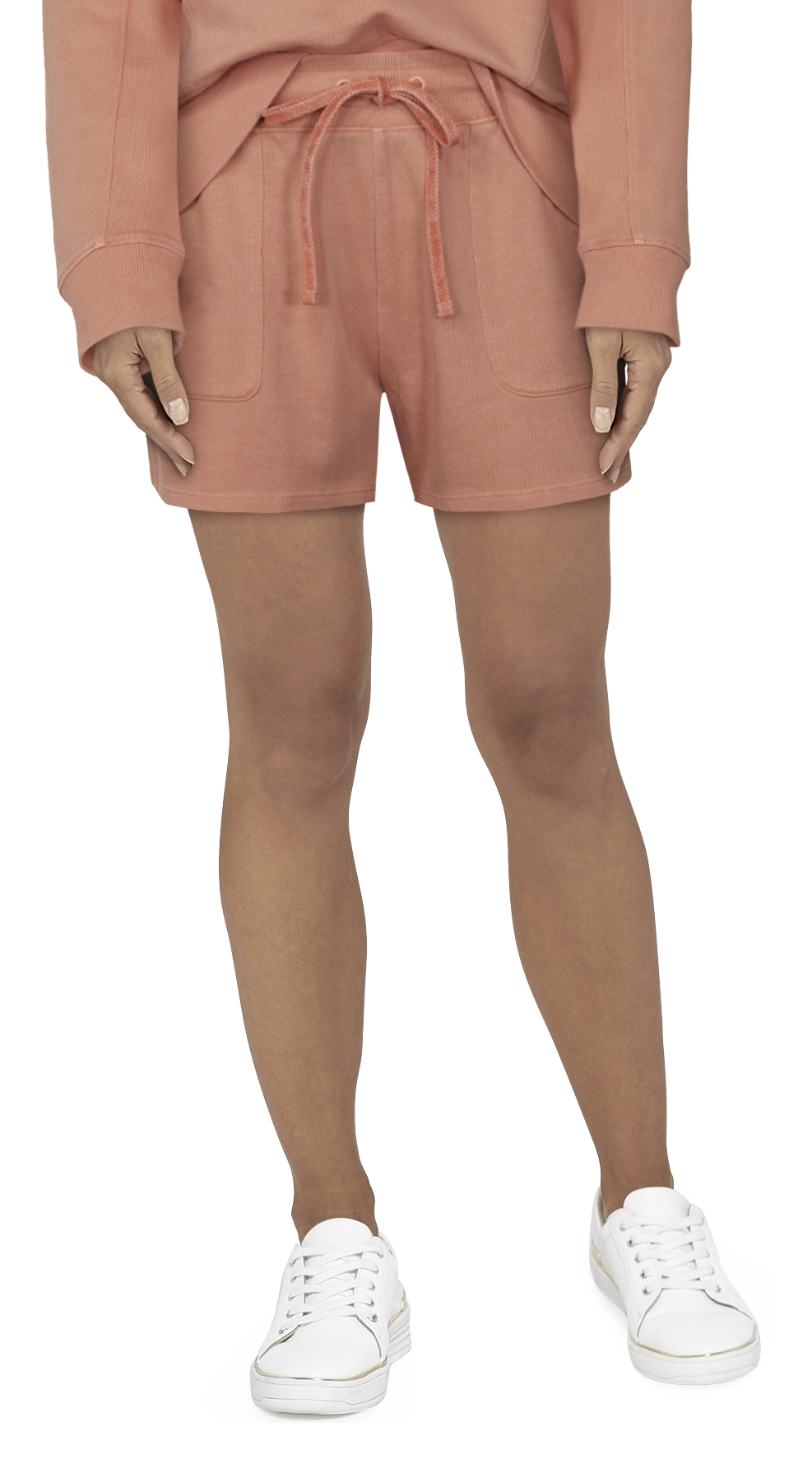 Natural Reflections Rib Trim Shorts for Ladies - Muted Clay - S