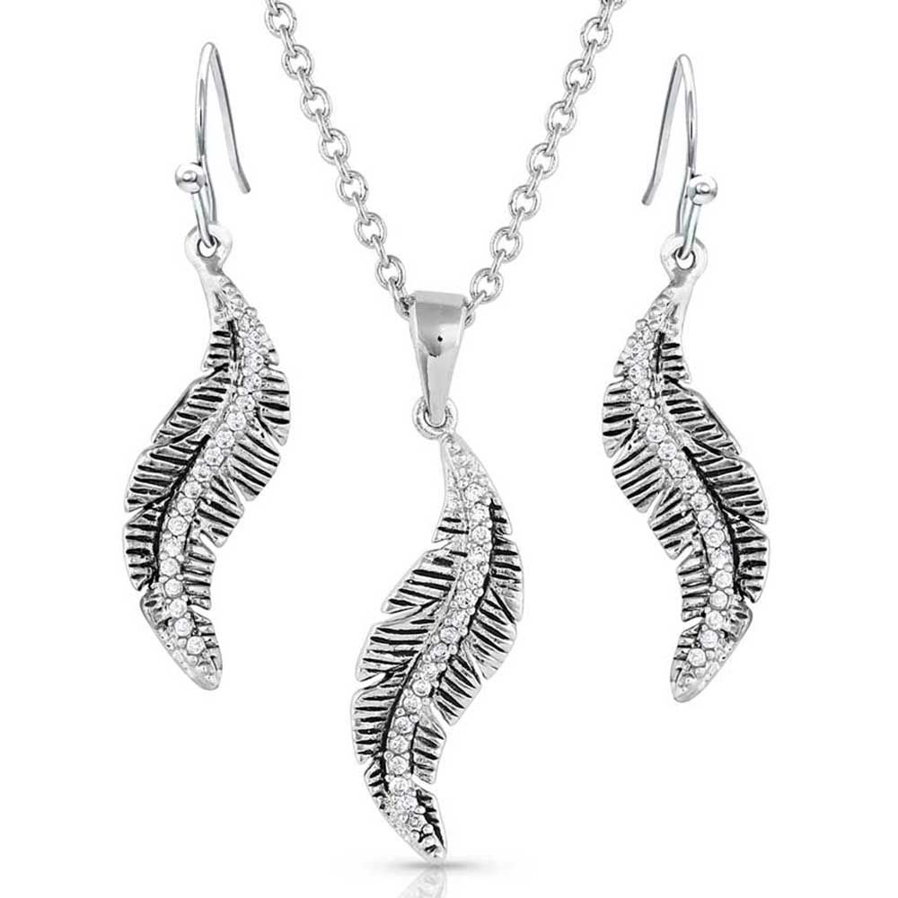 Montana Silversmiths All About The Curve Feather Jewelry Set