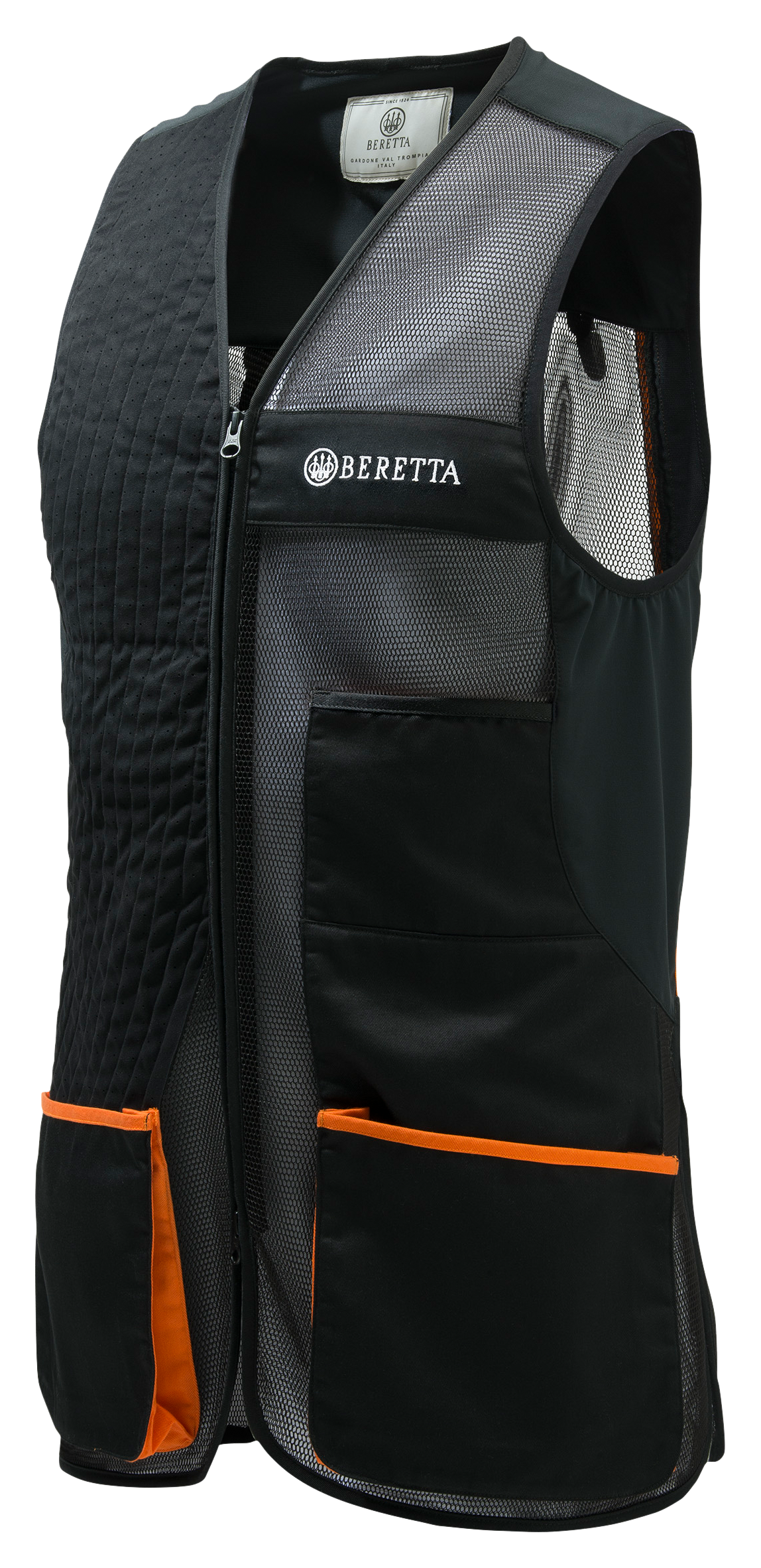 Image of Beretta Uniform Pro EVO Shooting Vest for Men - Jet Black/Orange