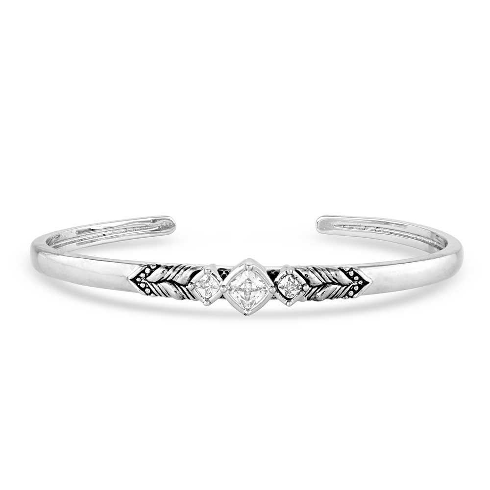 Image of Montana Silversmiths Sparkling Wheat Crystal Cuff Bracelet